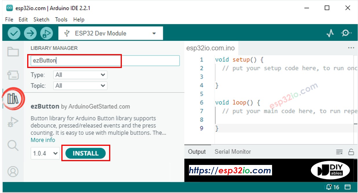 ESP32-Tastenbibliothek