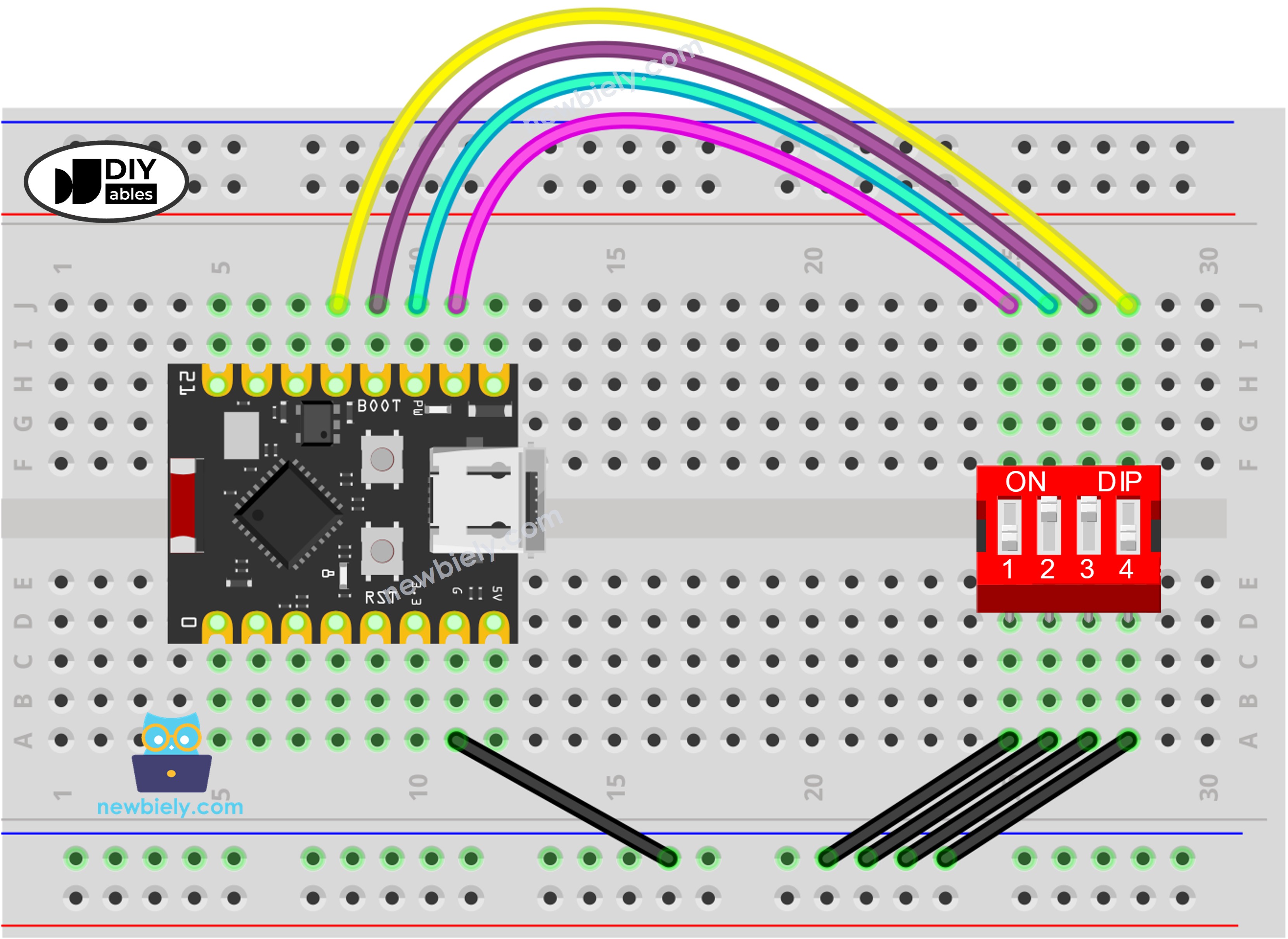 ESP32 C3 Super Mini DIP-Schalter Schaltplan
