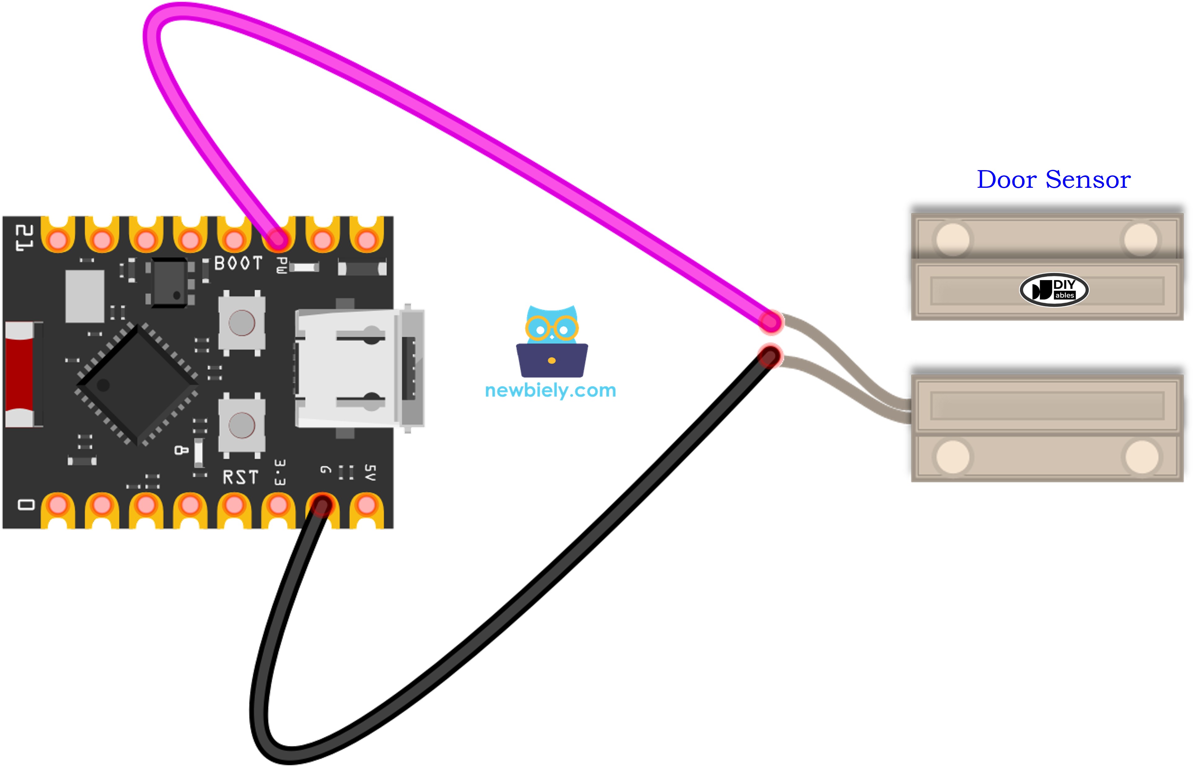 ESP32 C3 Super Mini Türsensor Schaltplan