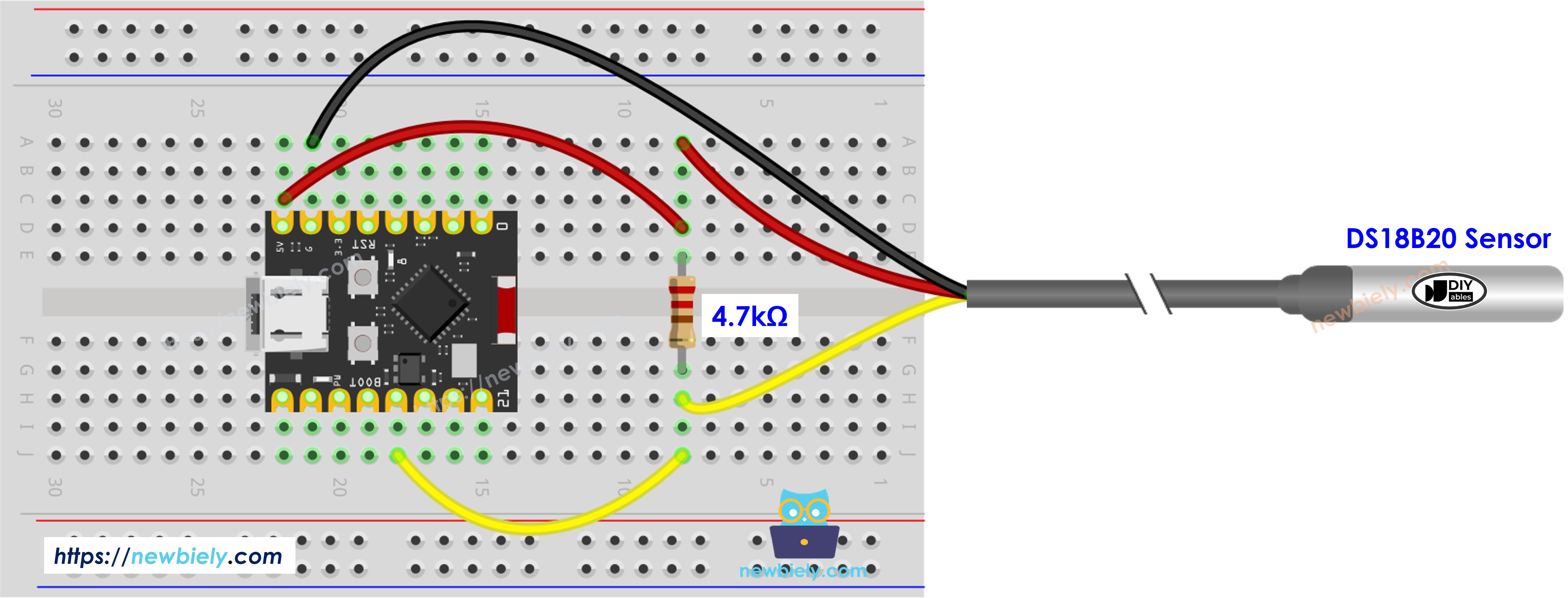 ESP32 C3 Super Mini Temperatursensor Schaltplan