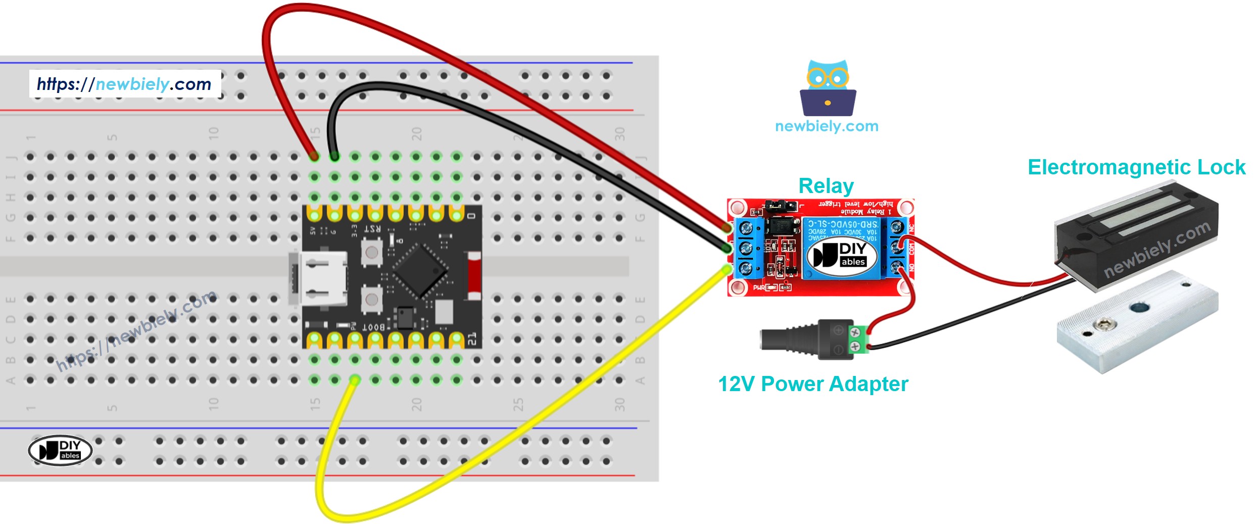 ESP32 C3 Super Mini Elektromagnetisches Schloss Schaltplan