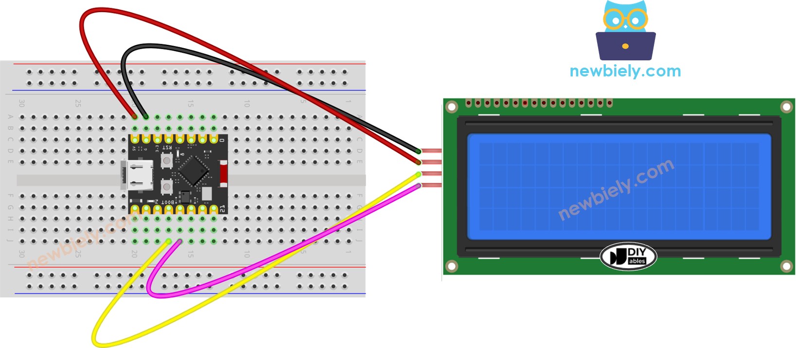 ESP32 C3 Super Mini LCD 20x4 I2C Schaltplan