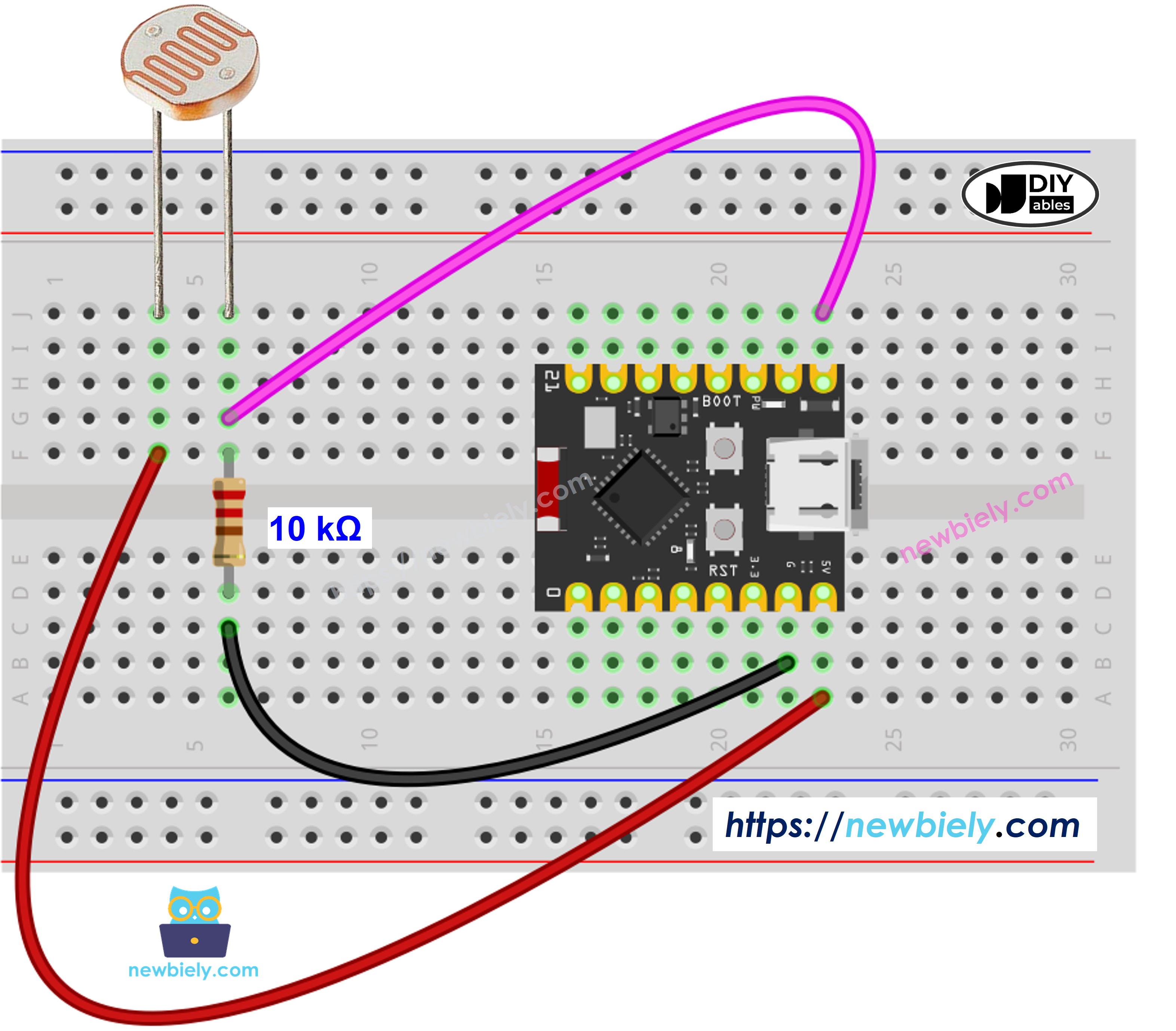 ESP32 C3 Super Mini Lichtsensor Schaltplan
