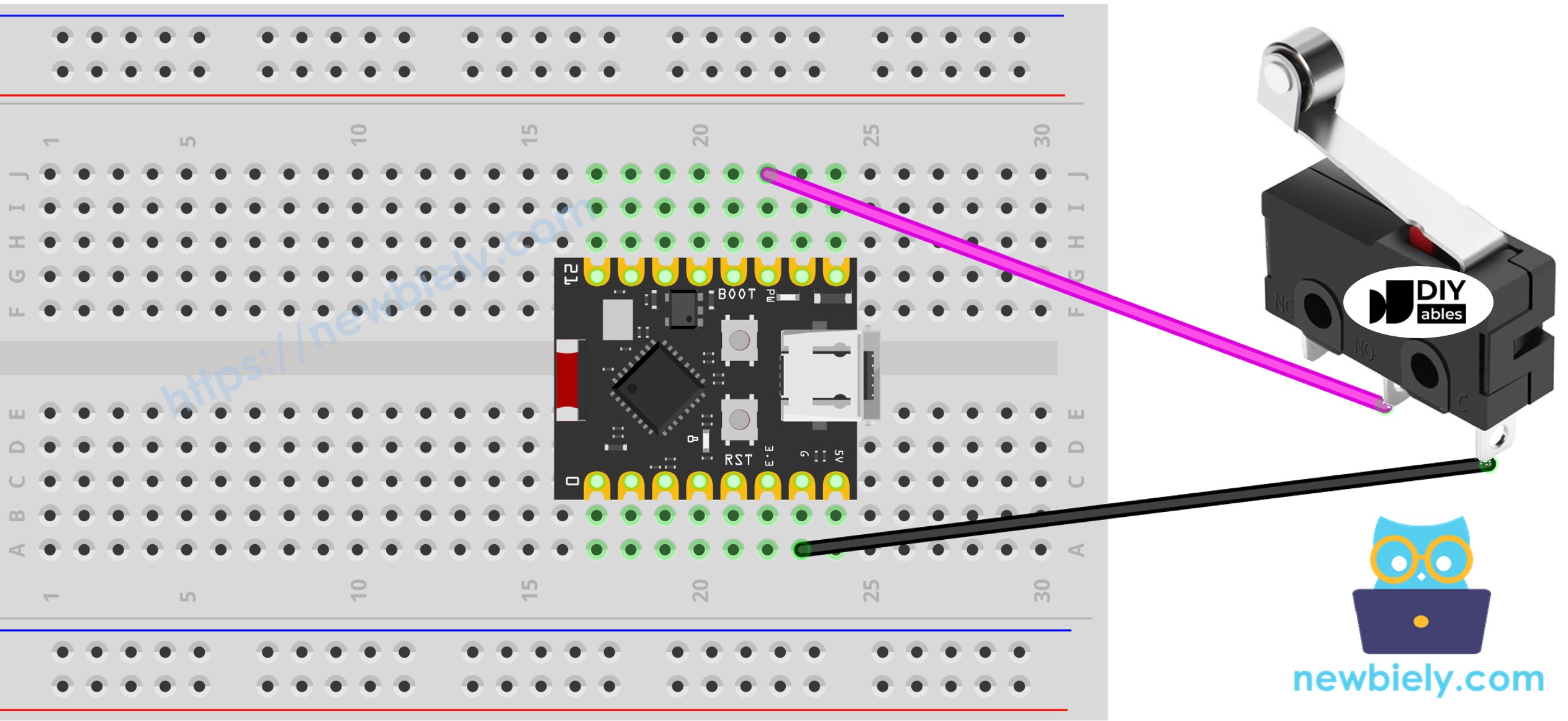 ESP32 C3 Super Mini Endschalter Schaltplan