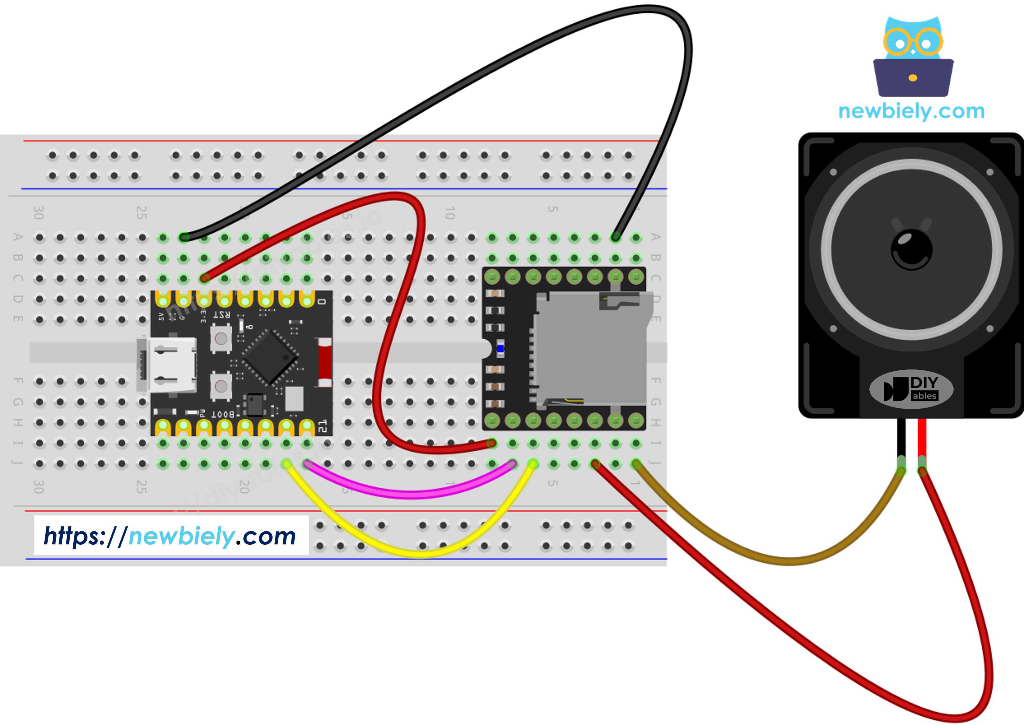ESP32 C3 Super Mini Mini-MP3-Player Schaltplan