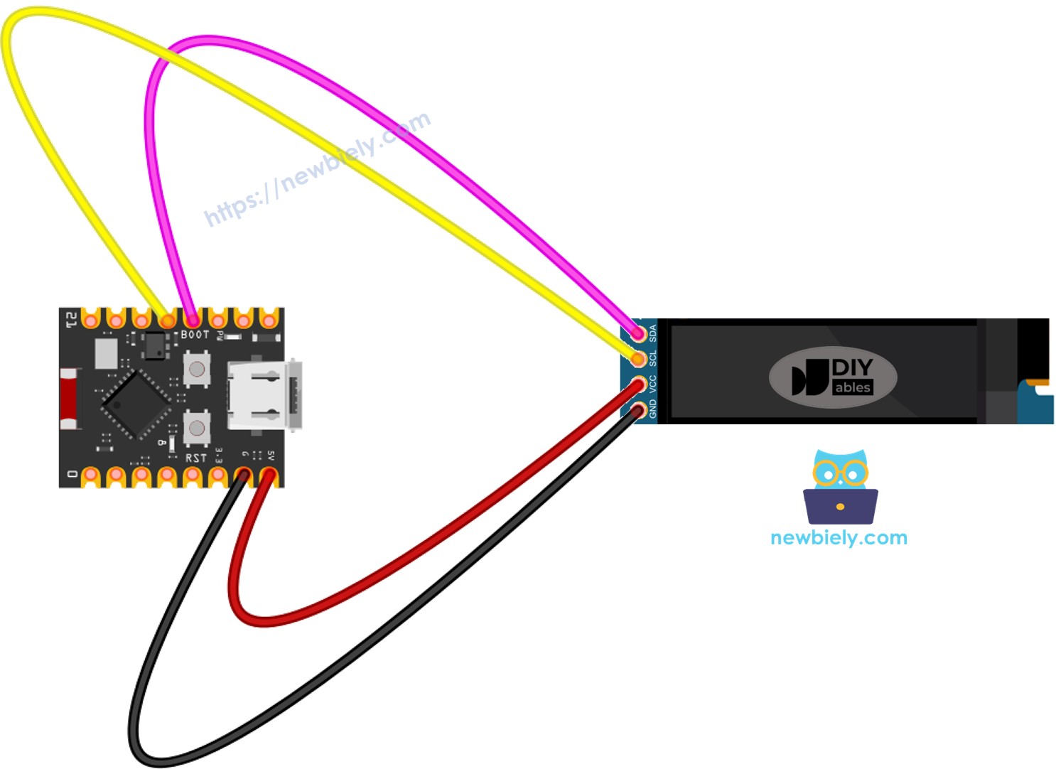 ESP32 C3 Super Mini OLED 128x32 Schaltplan