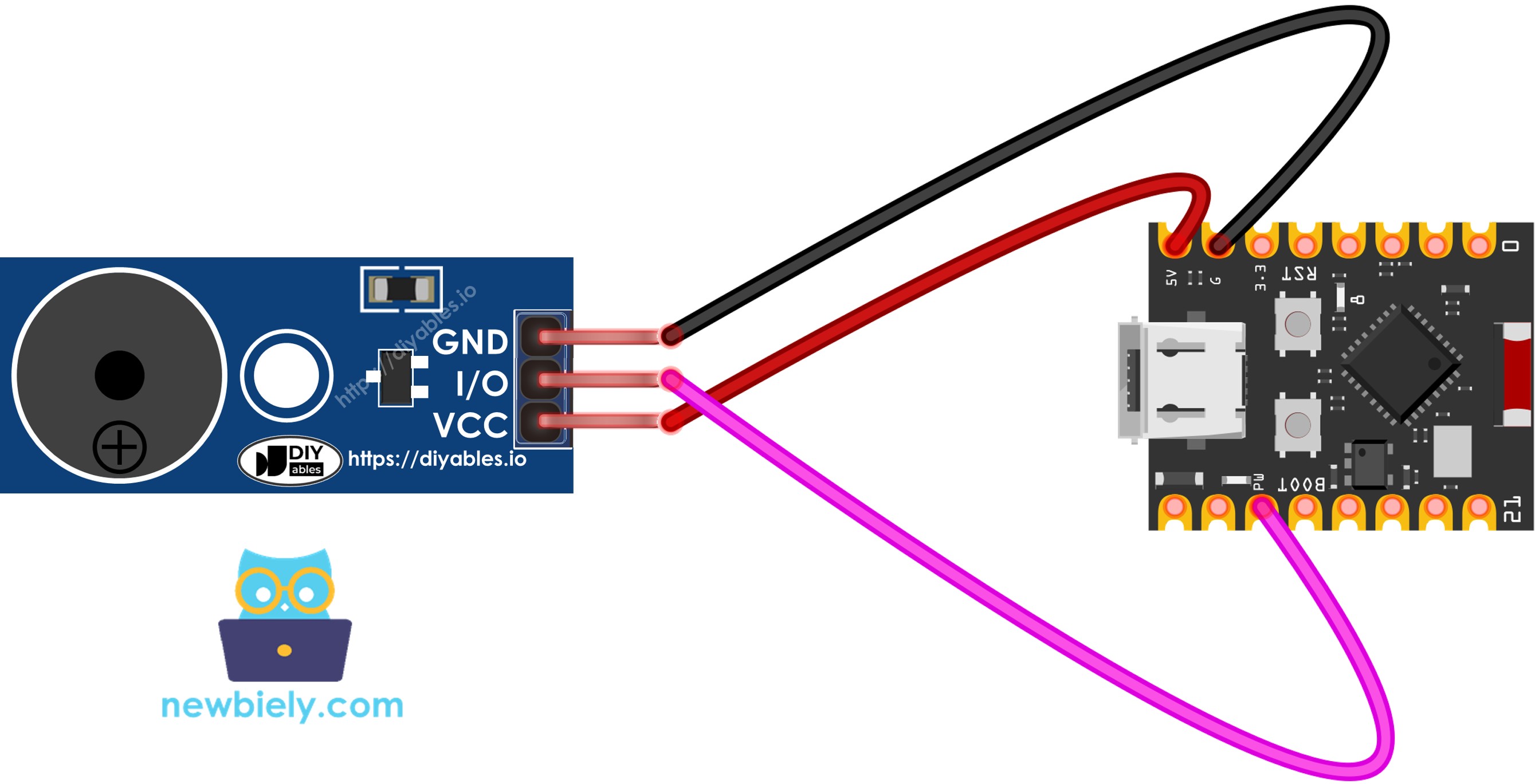 ESP32 C3 Super Mini Piezo-Summer-Modul Schaltplan