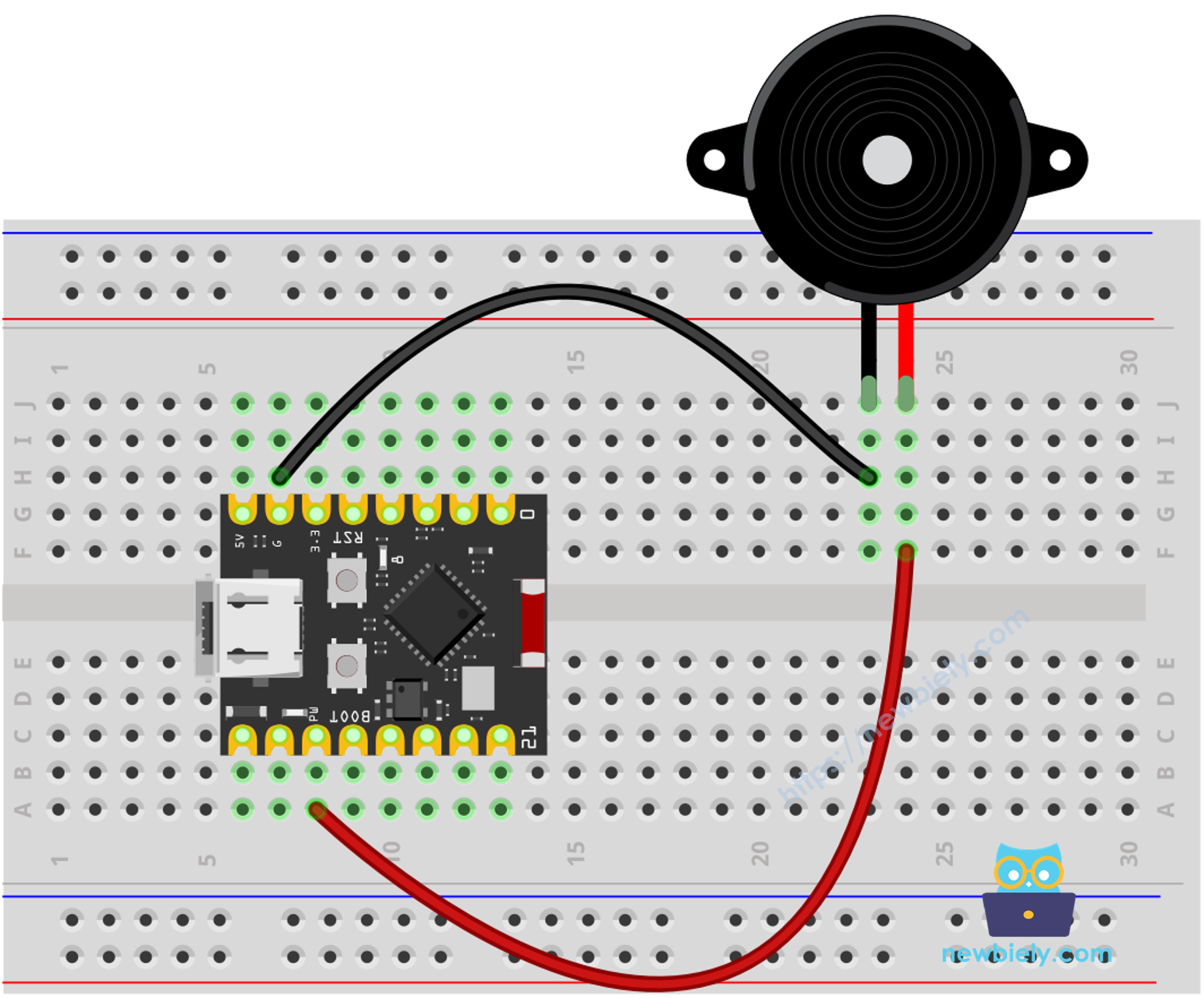 ESP32 C3 Super Mini Piezo-Summer Schaltplan