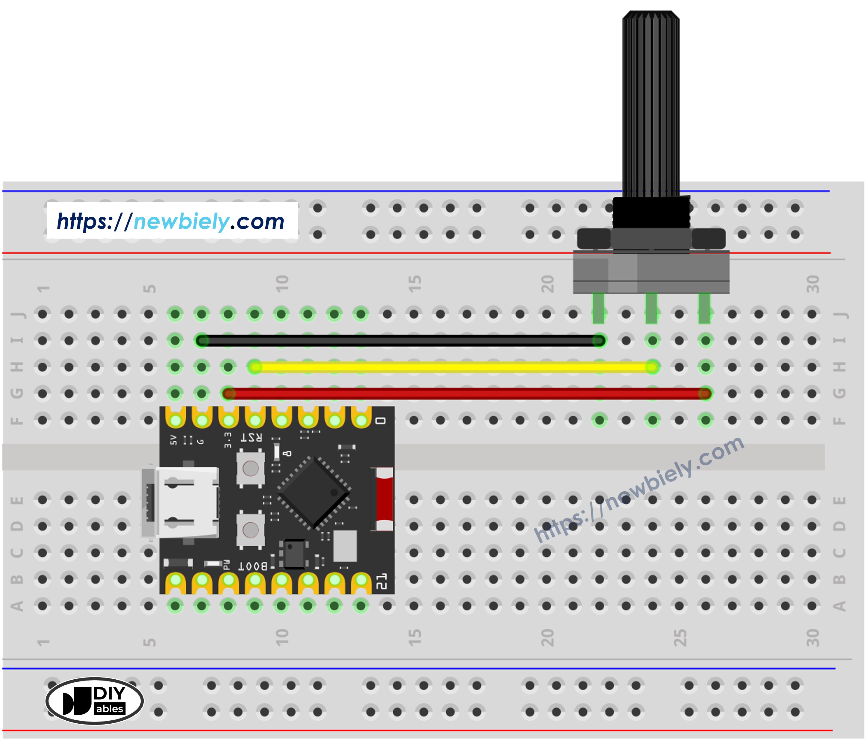 ESP32 C3 Super Mini Potentiometer Schaltplan