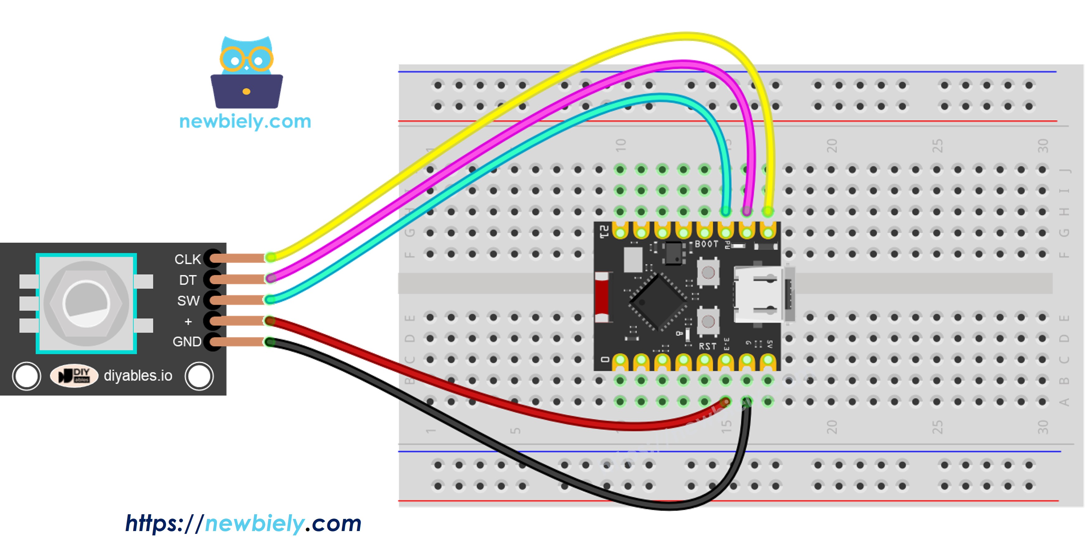 ESP32 C3 Super Mini Drehgeber Schaltplan