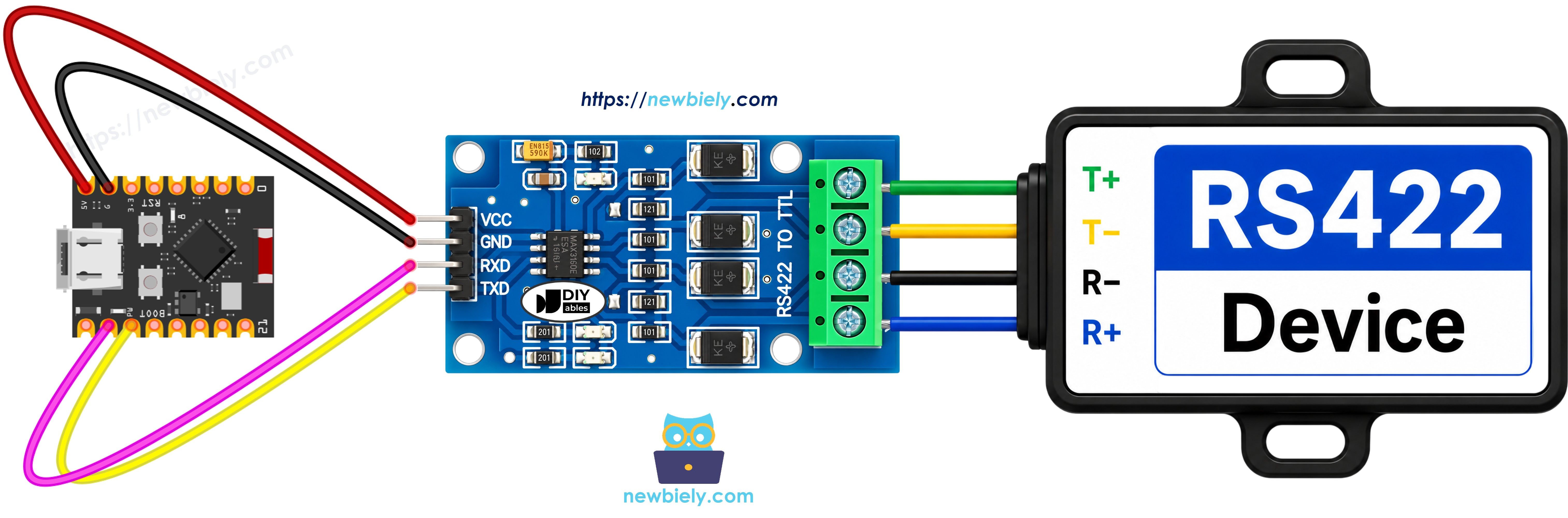 ESP32 C3 Super Mini TTL-zu-RS422 Schaltplan