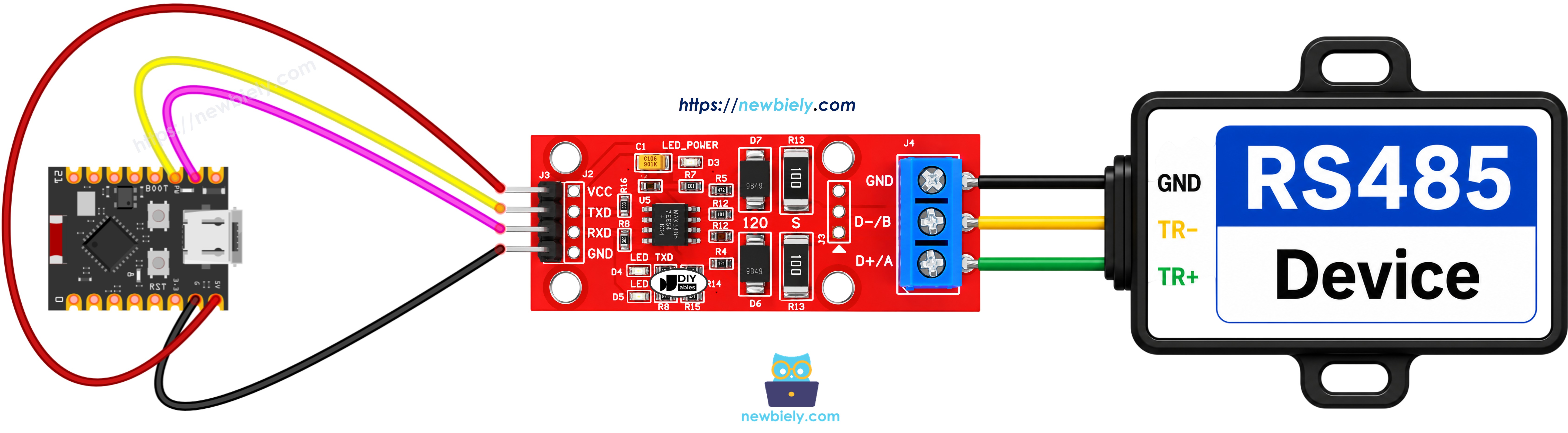 ESP32 C3 Super Mini TTL-zu-RS485 Schaltplan