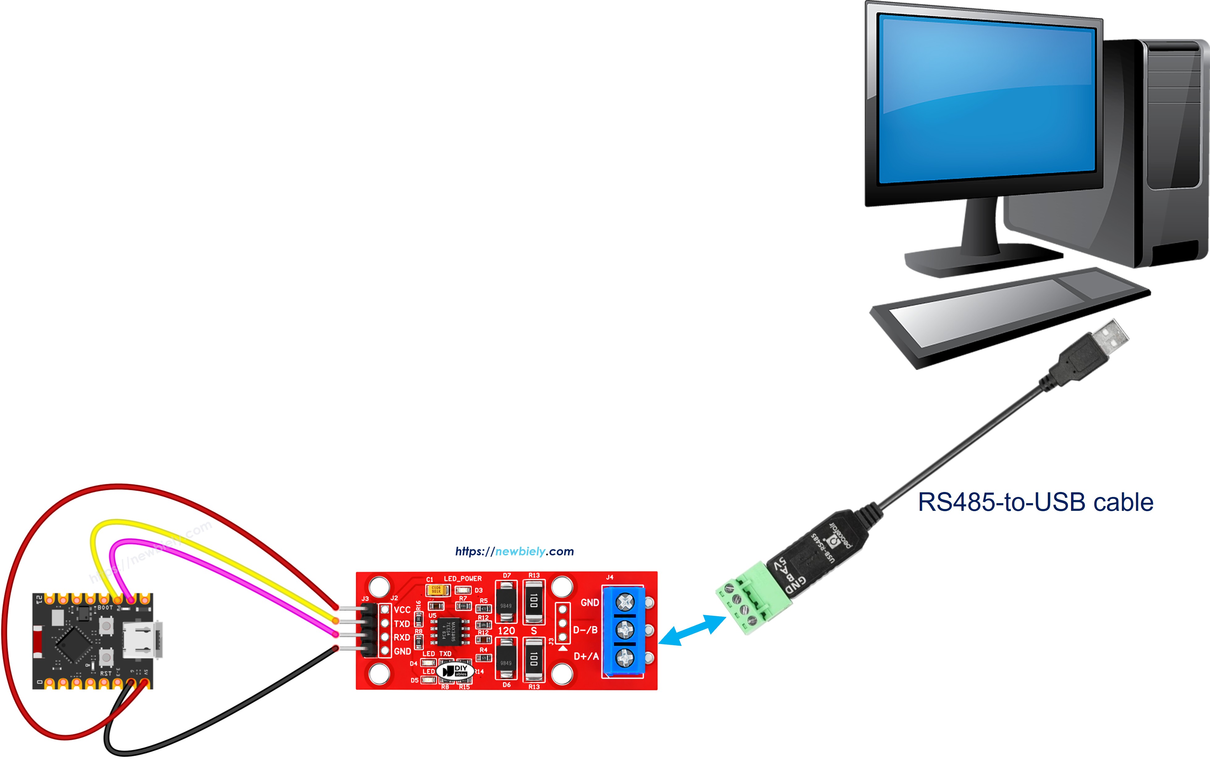 ESP32 C3 Super Mini RS485-Kommunikation mit dem PC