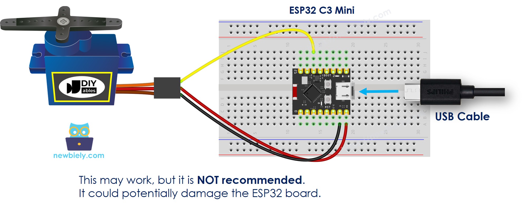 ESP32 C3 Super Mini Servomotor Schaltplan