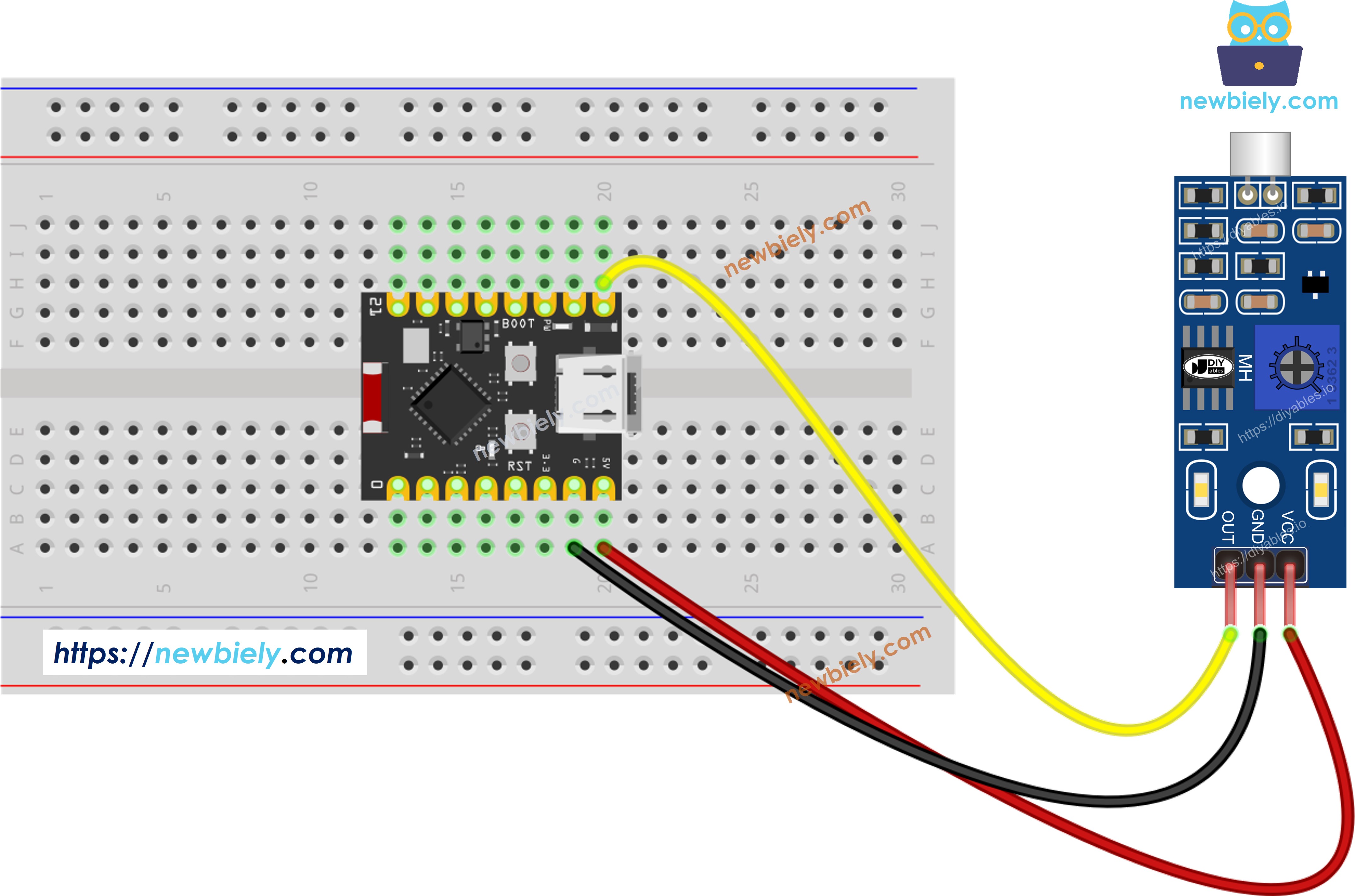 ESP32 C3 Super Mini Schallsensor Schaltplan