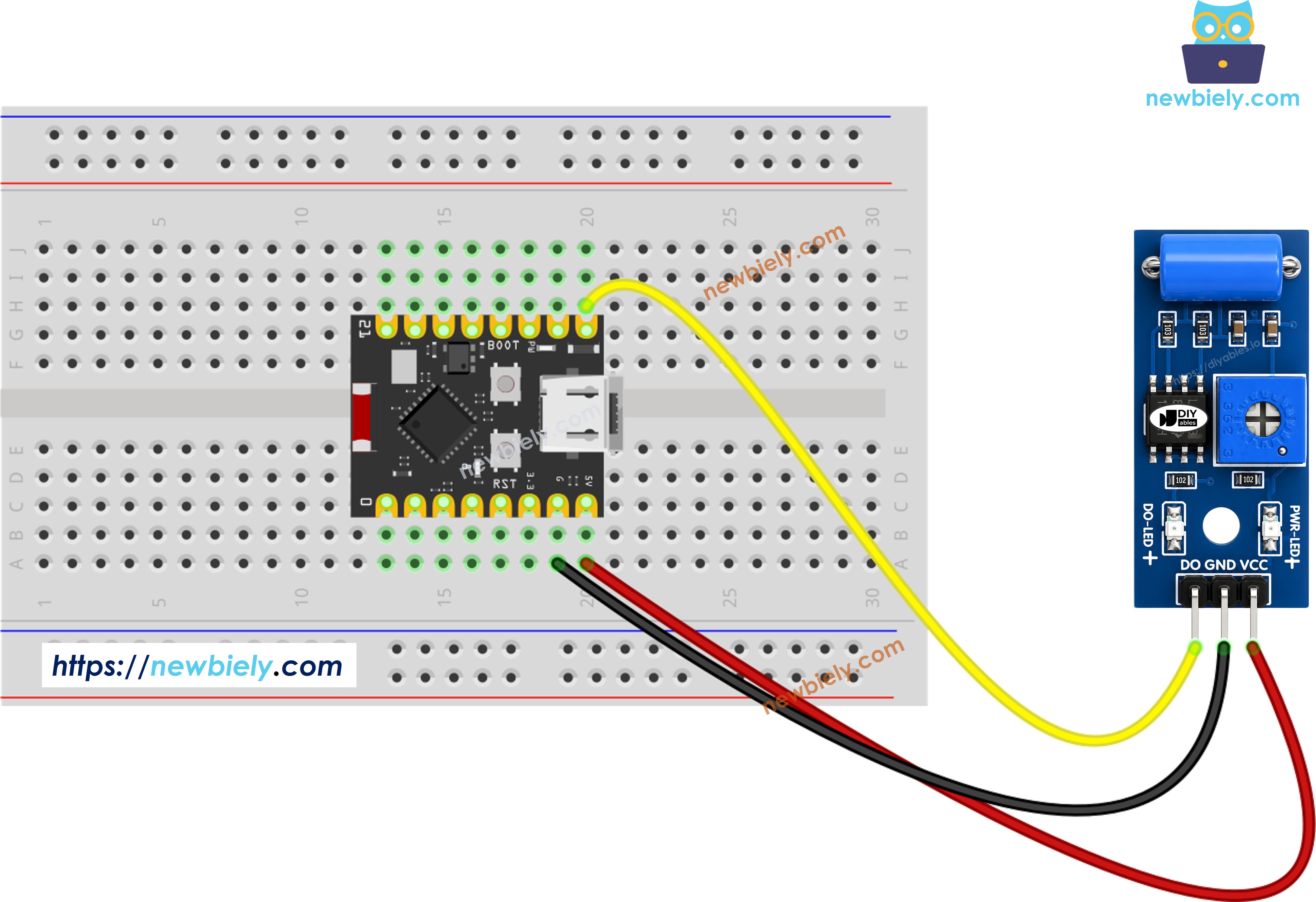 ESP32 C3 Super Mini SW-420-Vibrationssensor Schaltplan