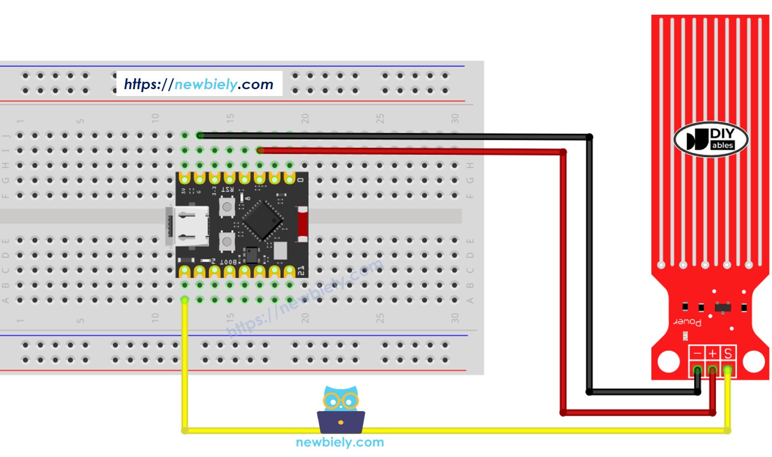 Schaltplan ESP32 C3 Super Mini Wassersensor