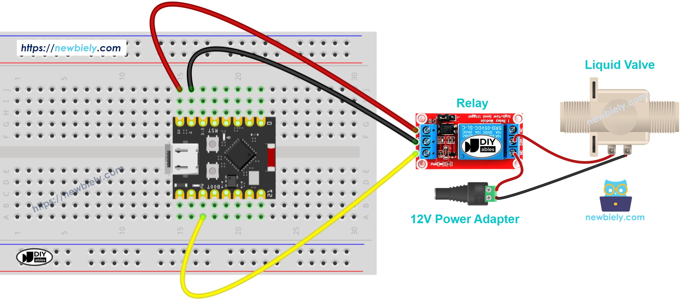 Schaltplan ESP32 C3 Super Mini Wasserventil