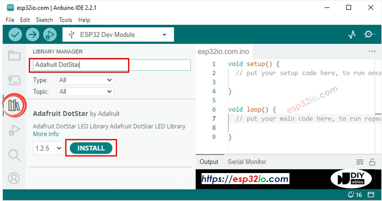 ESP32-DotStar-Bibliothek