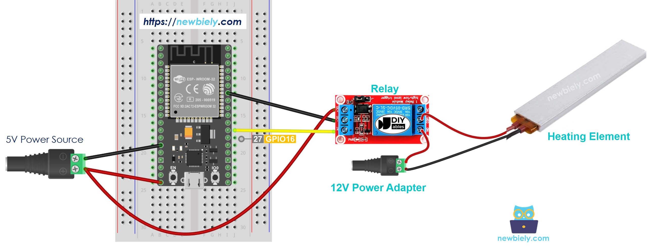 ESP32-Heizelement-Schaltplan