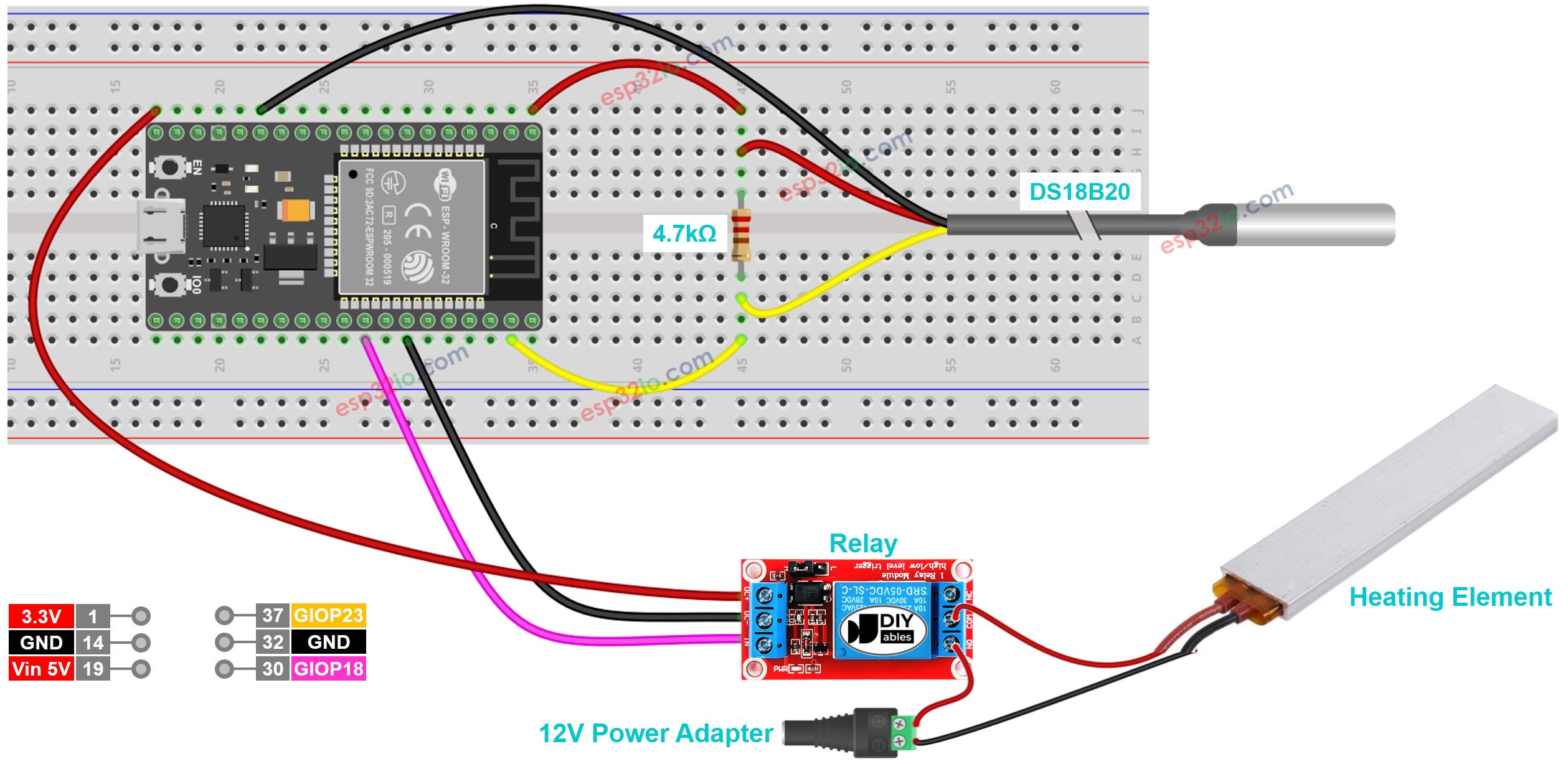 ESP32-Heizsystem-Schaltplan