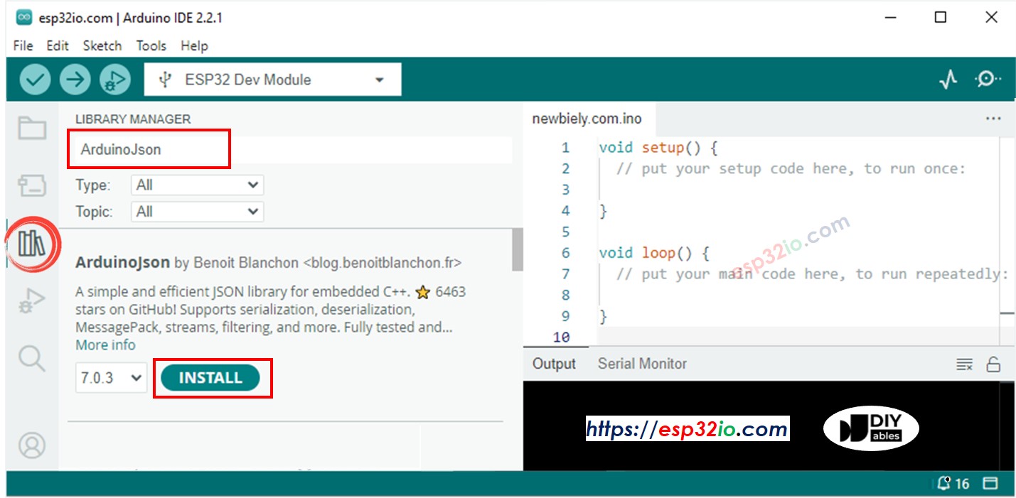 ESP32 JSON-Bibliothek