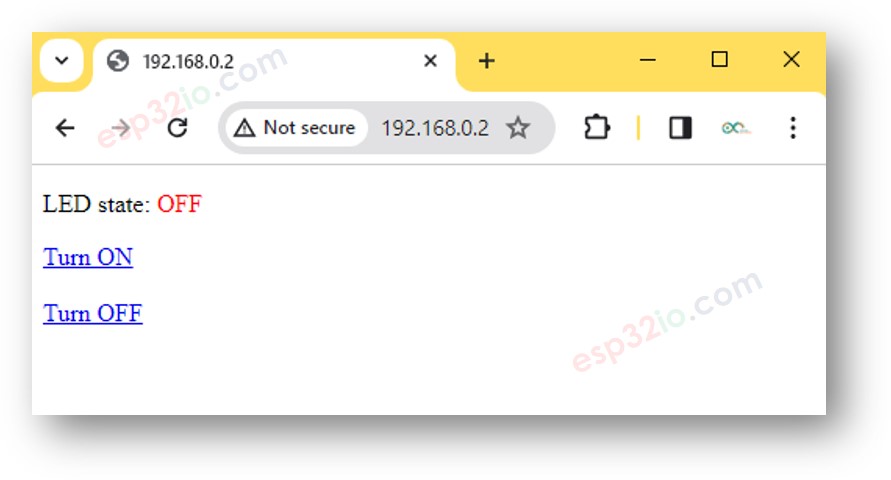 ESP32 LED-Webbrowser