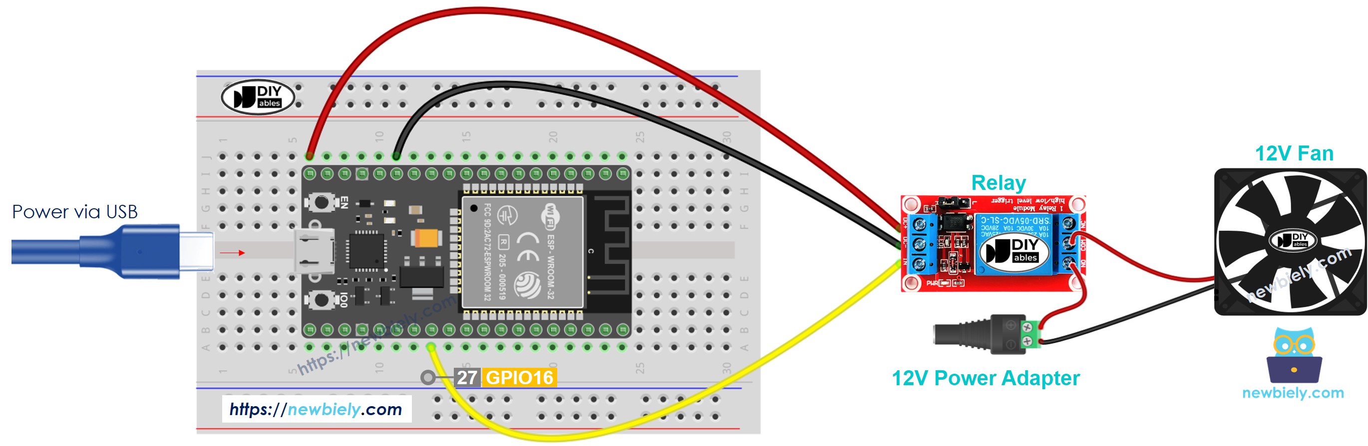 ESP32 MicroPython Lüfter Schaltplan