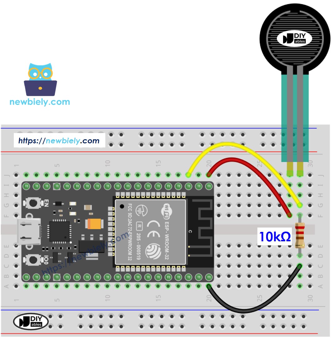 ESP32 MicroPython Kraftsensor Schaltplan