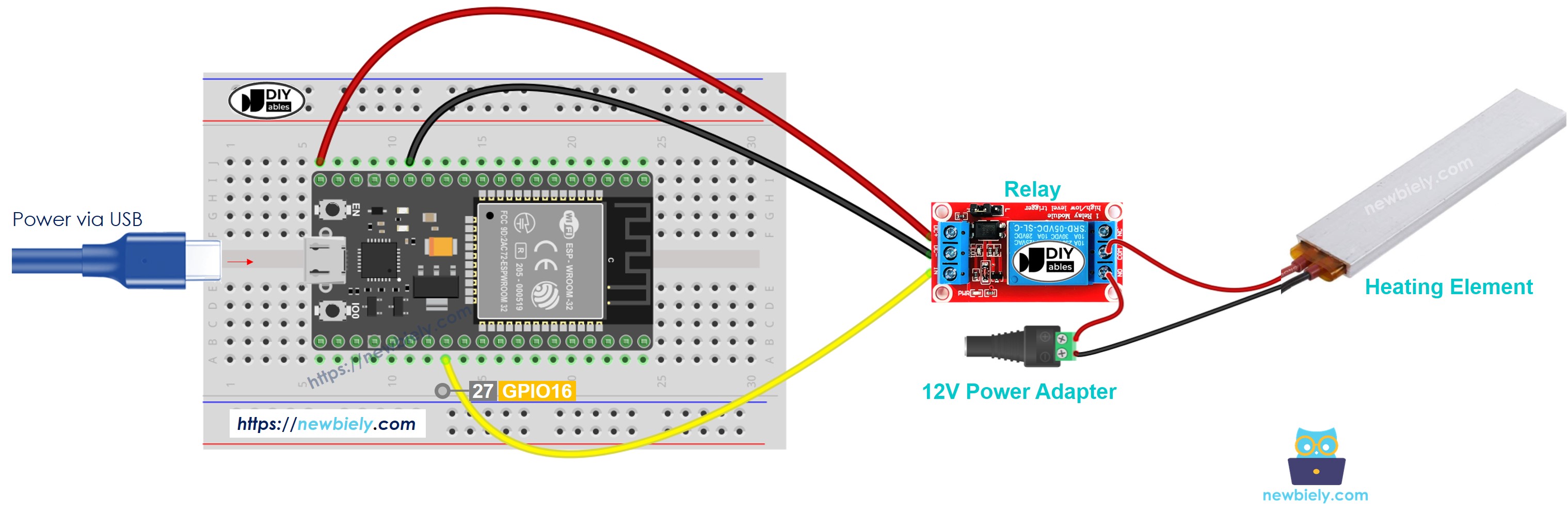 ESP32 MicroPython Heizelement Schaltplan