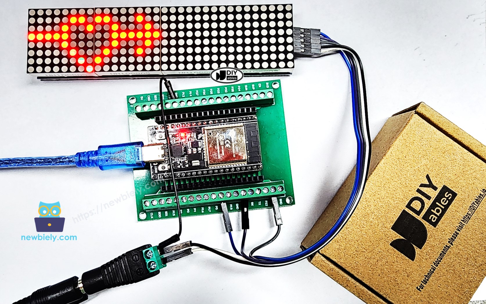 ESP32 MicroPython LED-Matrix benutzerdefinierte Zeichen