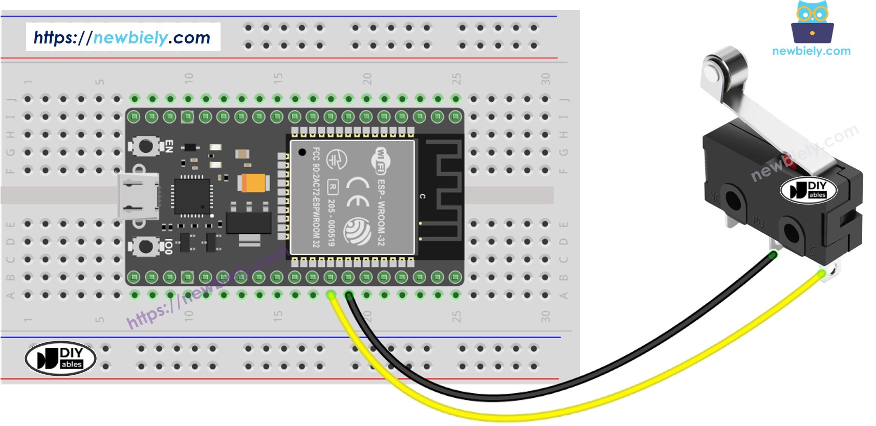 ESP32 MicroPython Endschalter Schaltplan