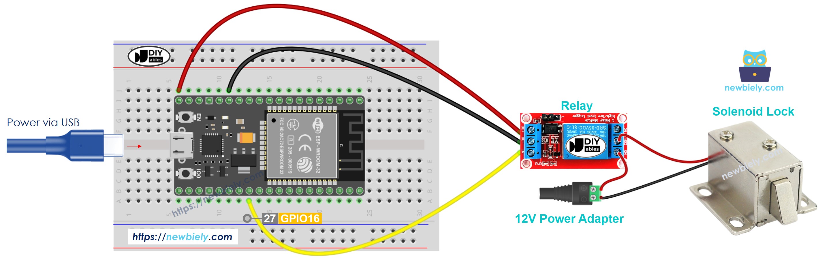 ESP32 MicroPython Magnetschloss Schaltplan
