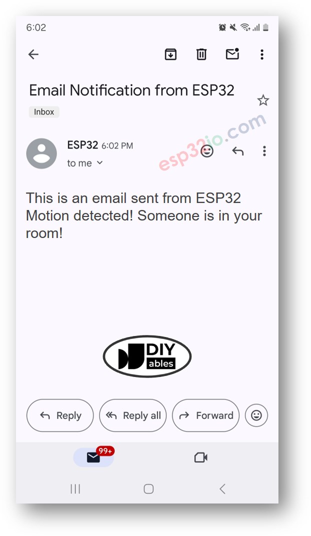 ESP32 Bewegungsmelder-E-Mail