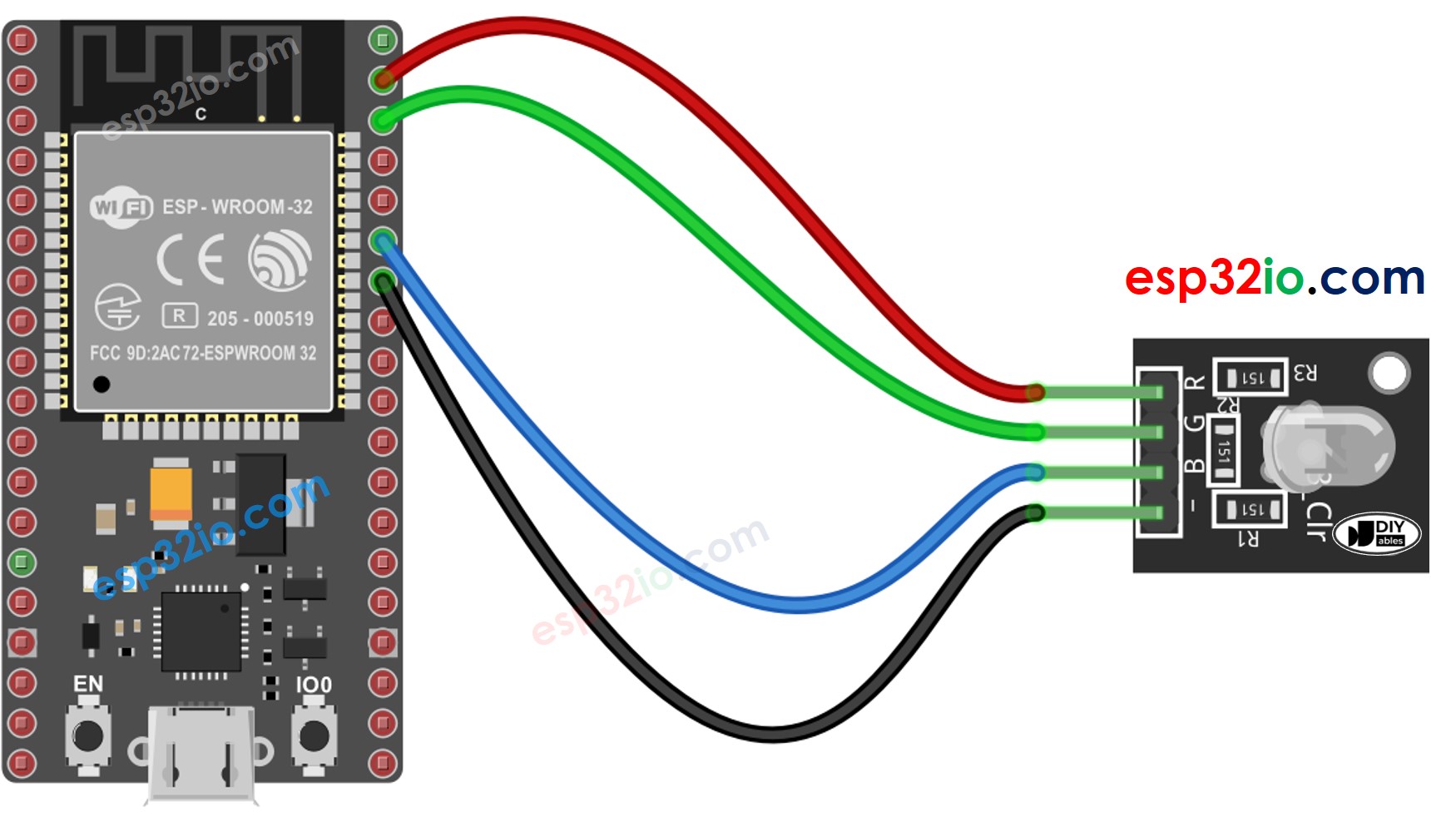 ESP32 RGB-LED-Modul-Schaltplan