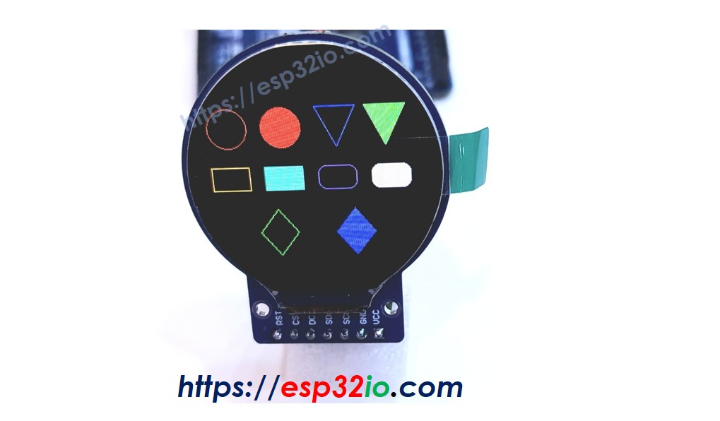 ESP32 rundes TFT-LCD-Display Formen zeichnen