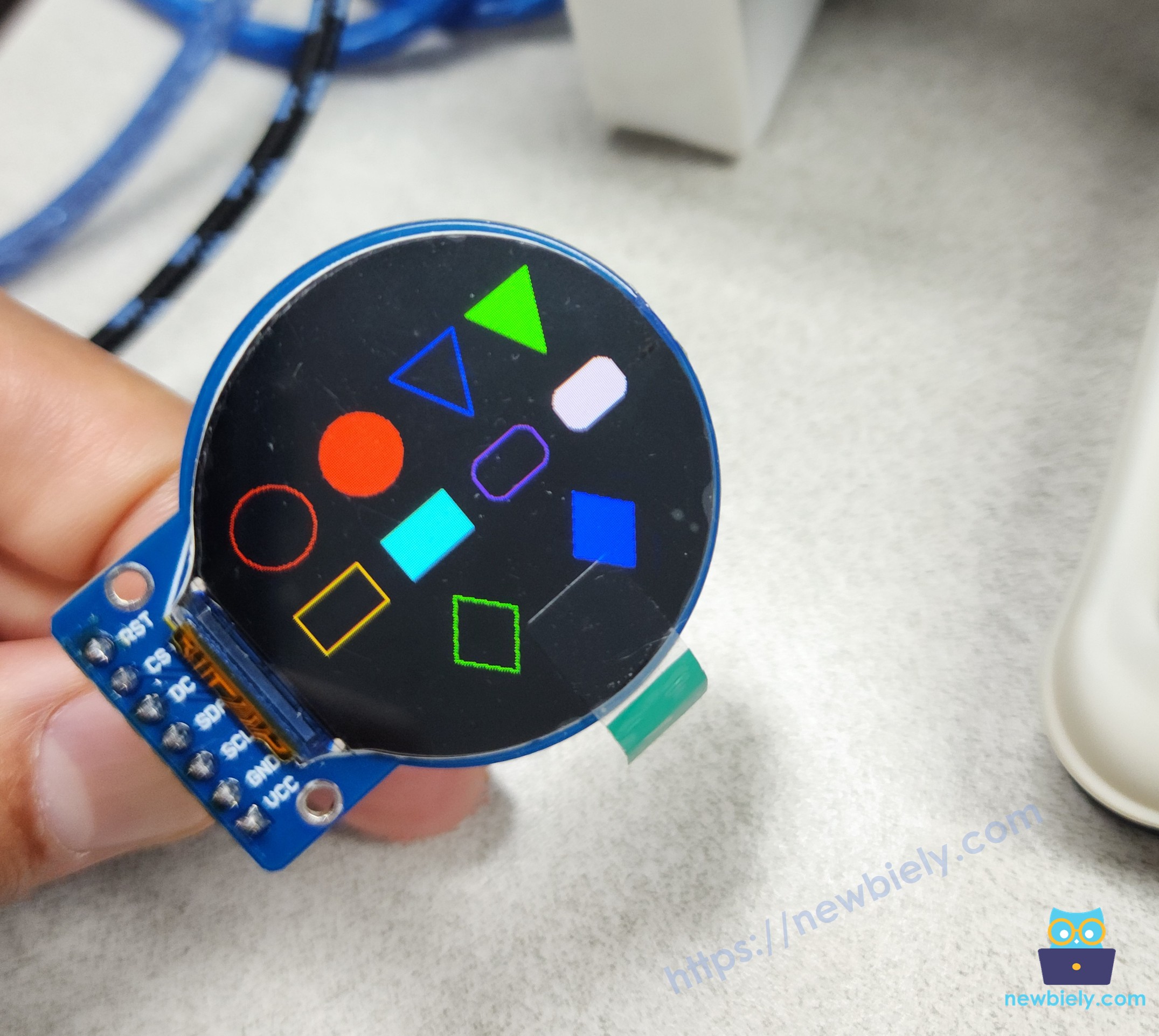 ESP32 rundes TFT-LCD-Display Formen zeichnen