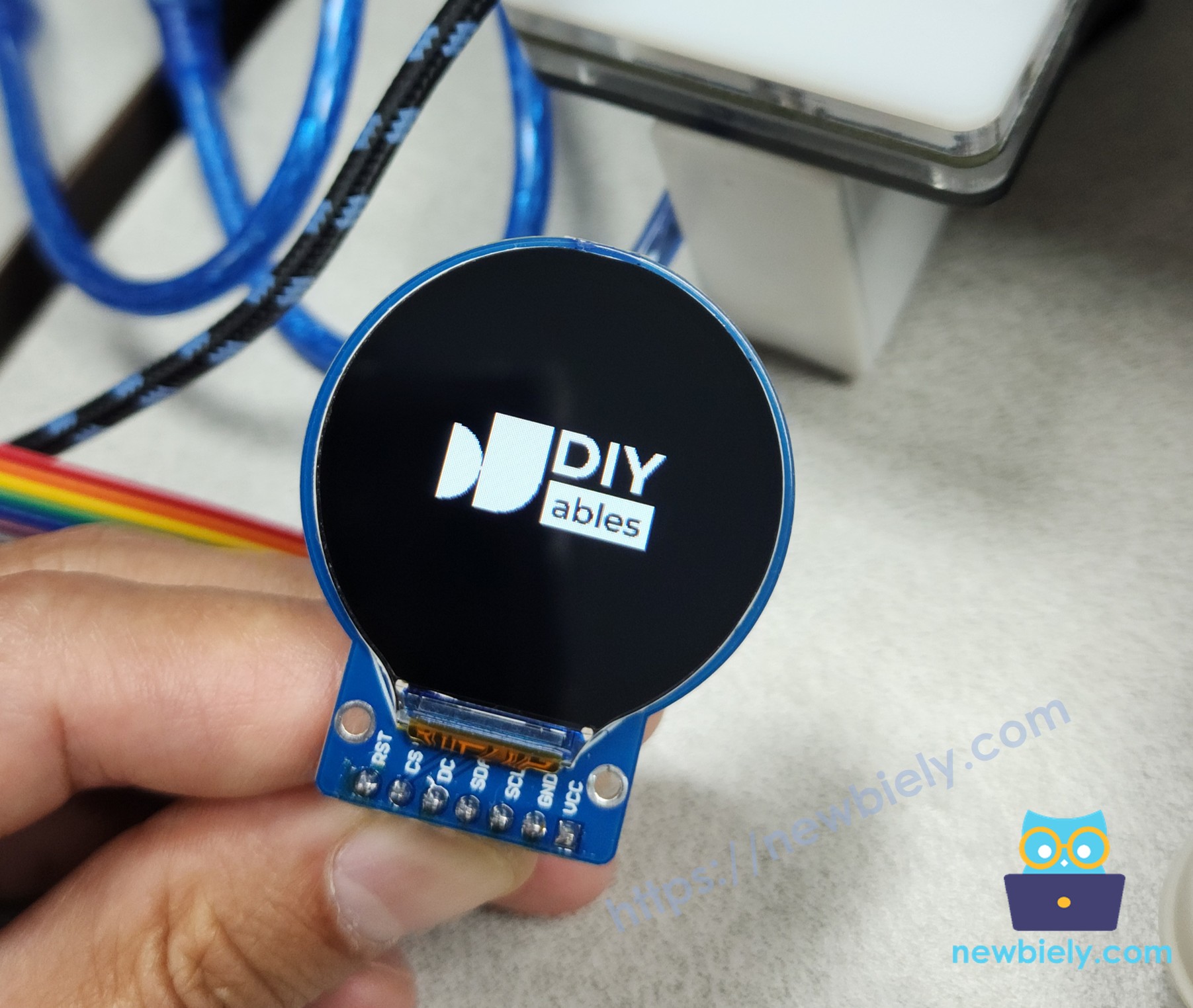 ESP32 rundes TFT-LCD-Display – Bild von SD-Karte anzeigen