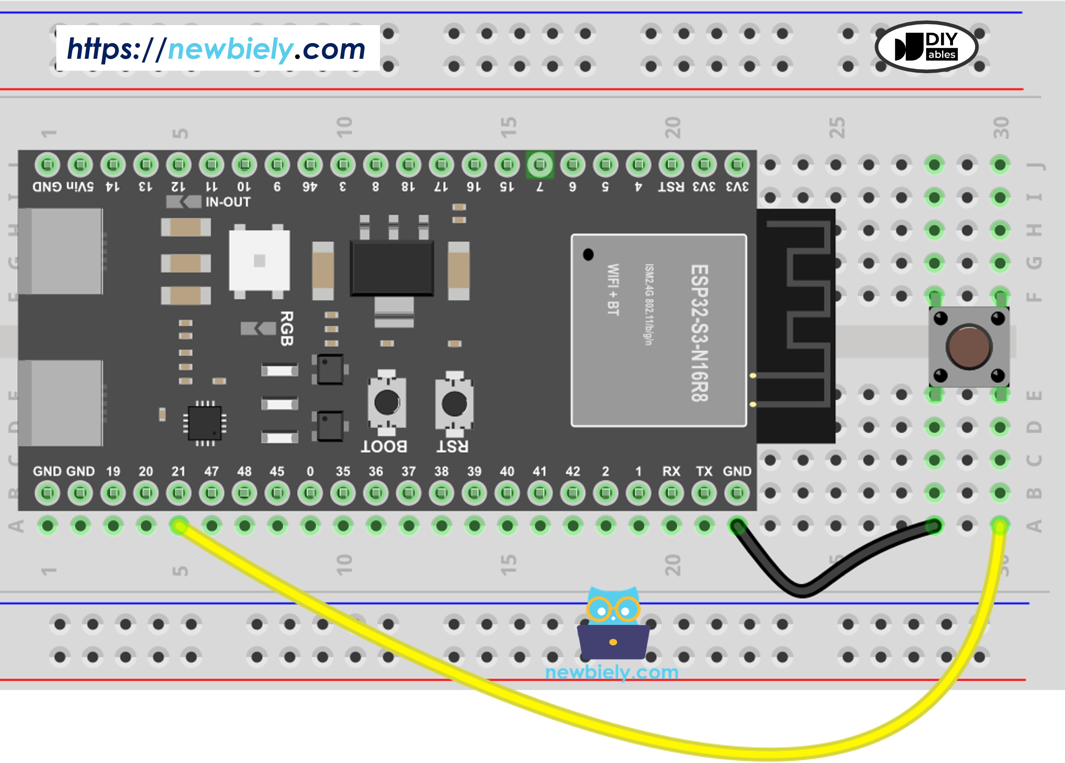 ESP32 S3 Taster Schaltplan