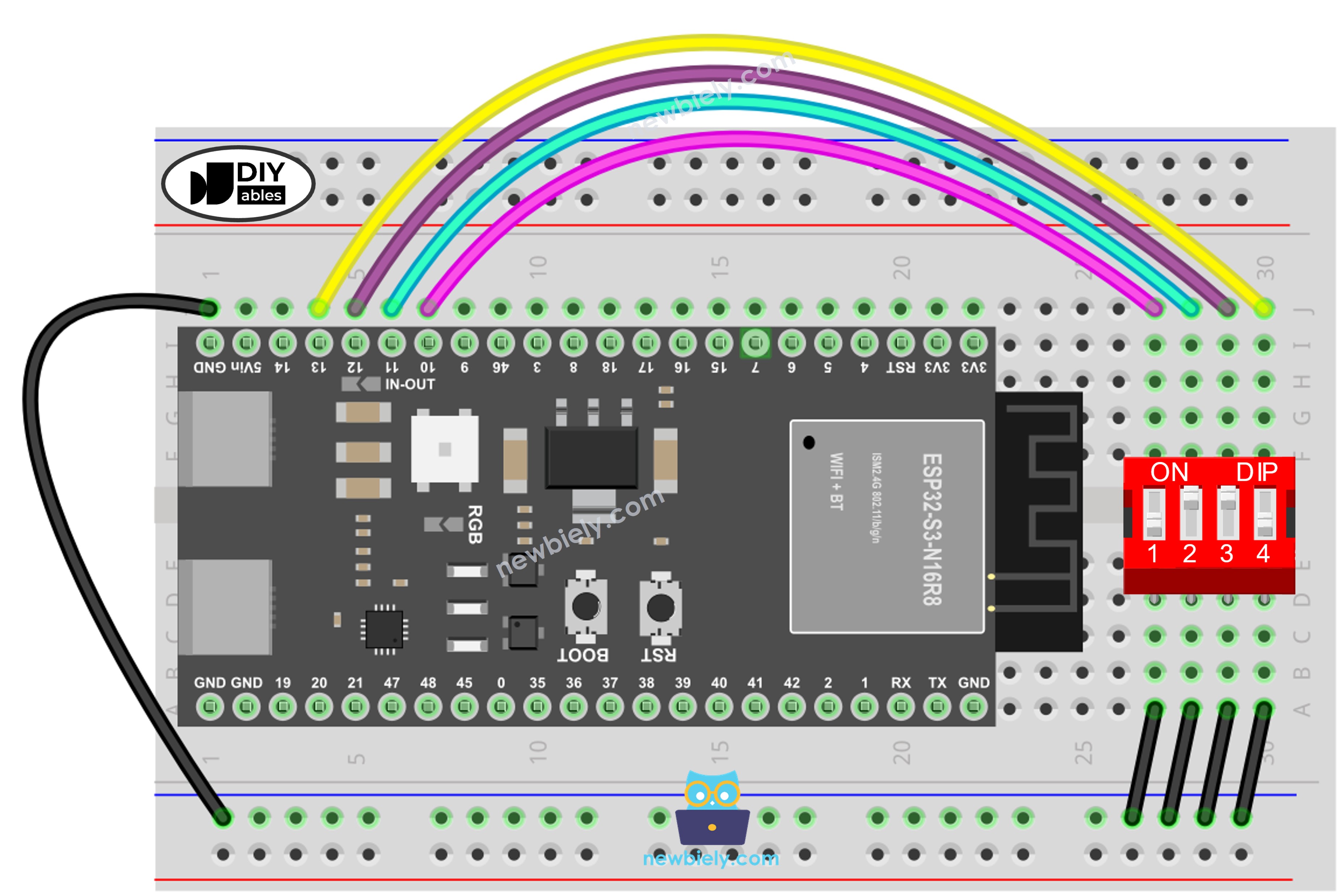 ESP32 S3 DIP-Schalter Schaltplan