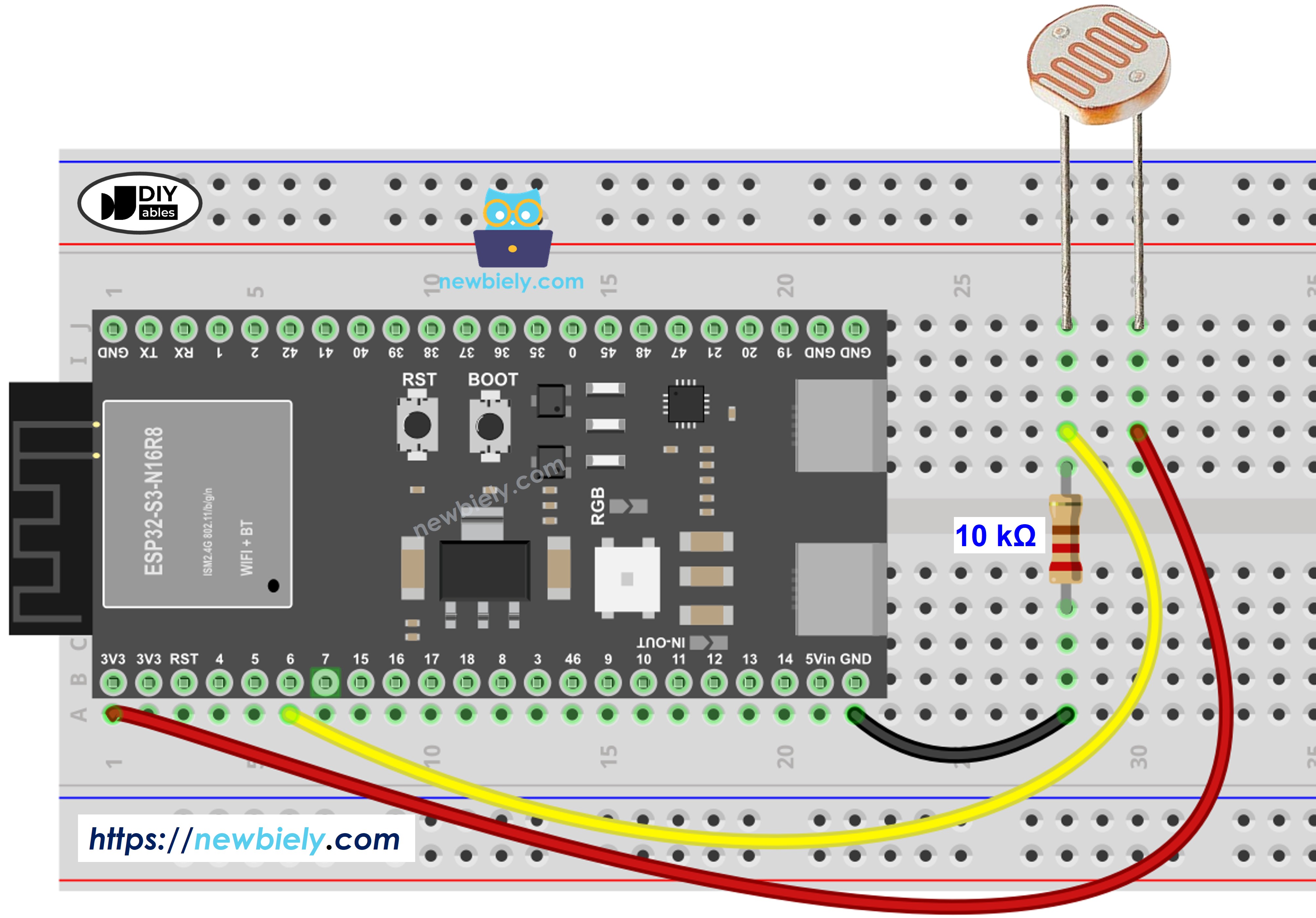 ESP32 S3 Lichtsensor Schaltplan