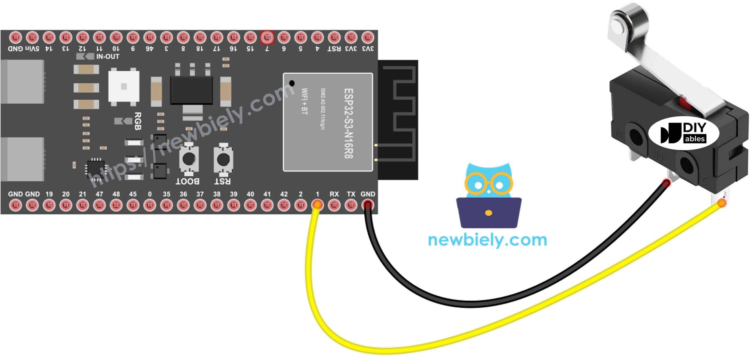 ESP32 S3 Endschalter Schaltplan
