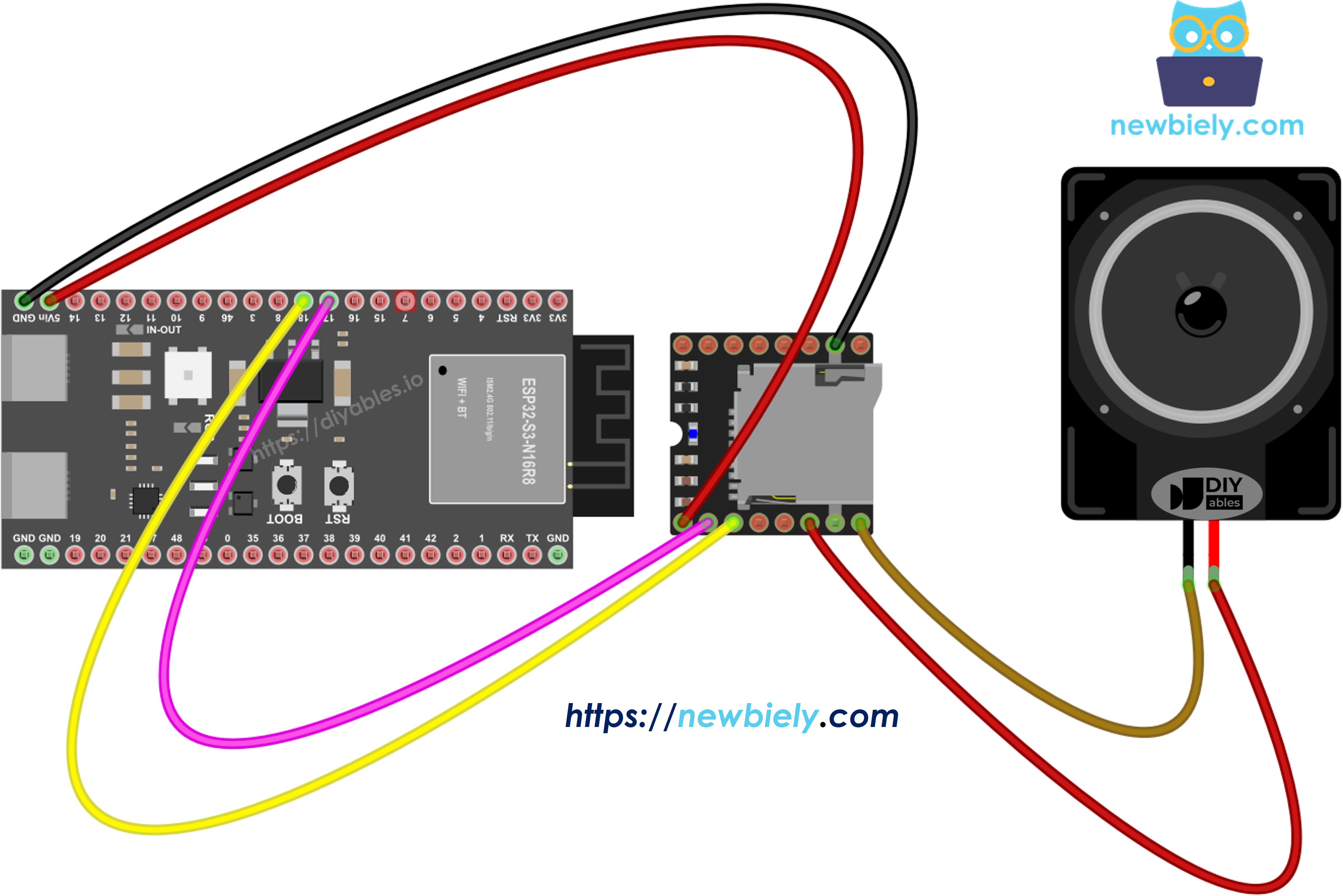 ESP32 S3 Mini-MP3-Player Schaltplan