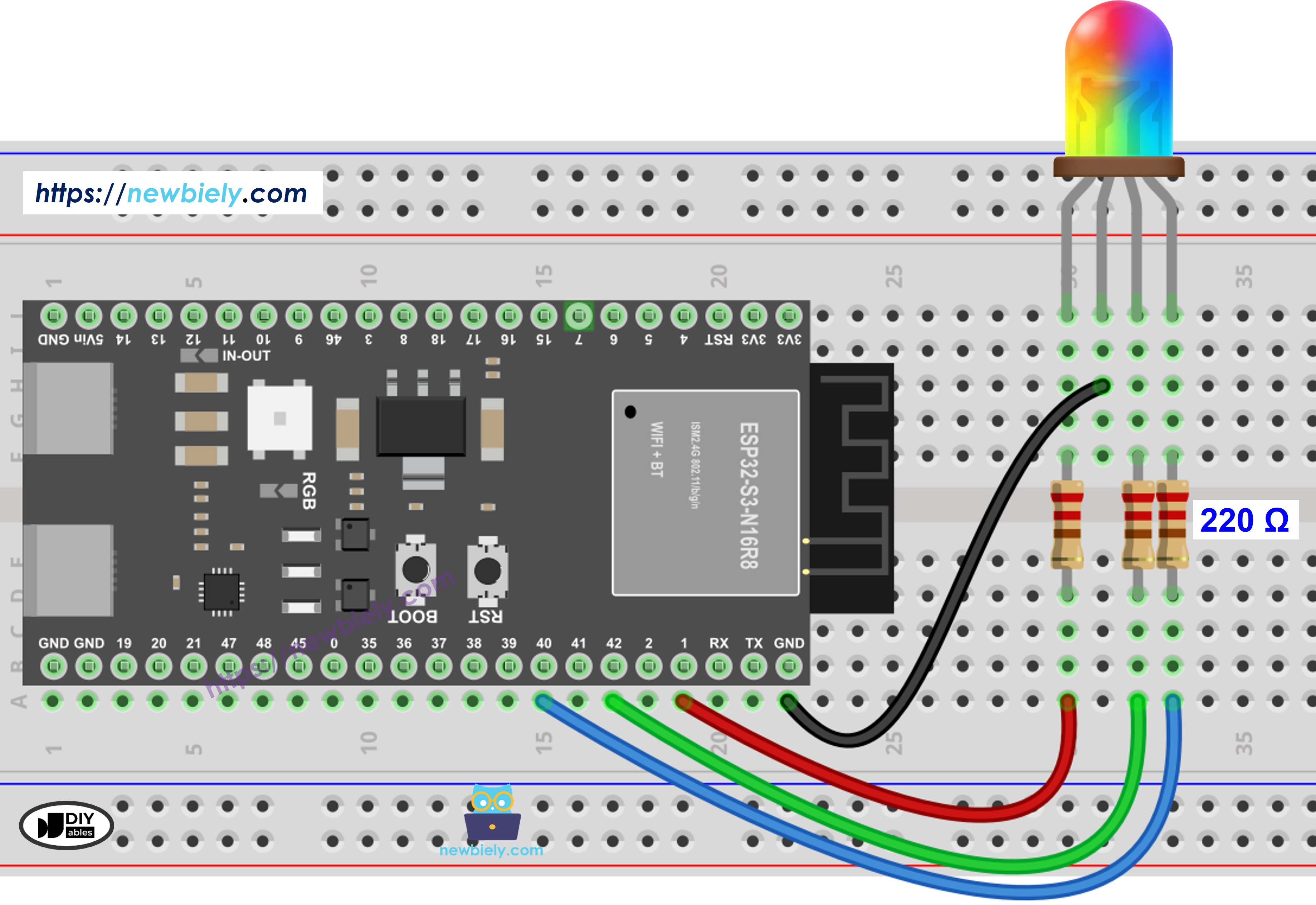 ESP32 S3 RGB-LED Schaltplan