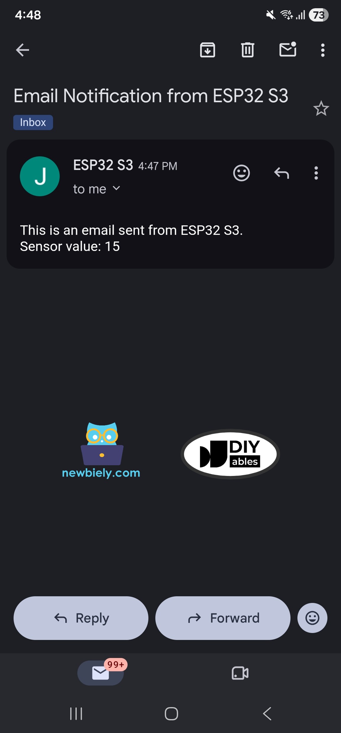 ESP32 S3 sendet E-Mail