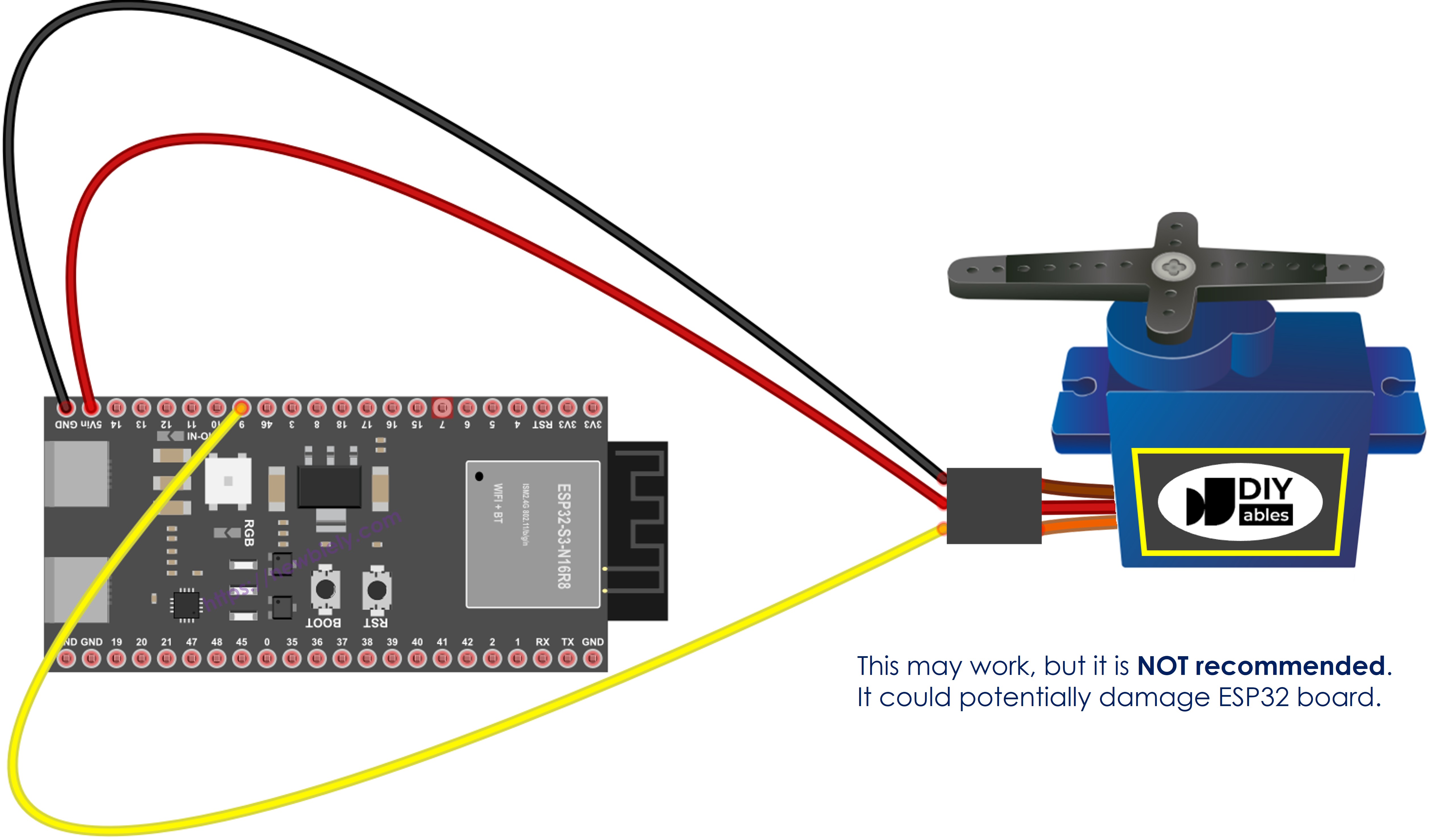 ESP32 S3 Servomotor Schaltplan