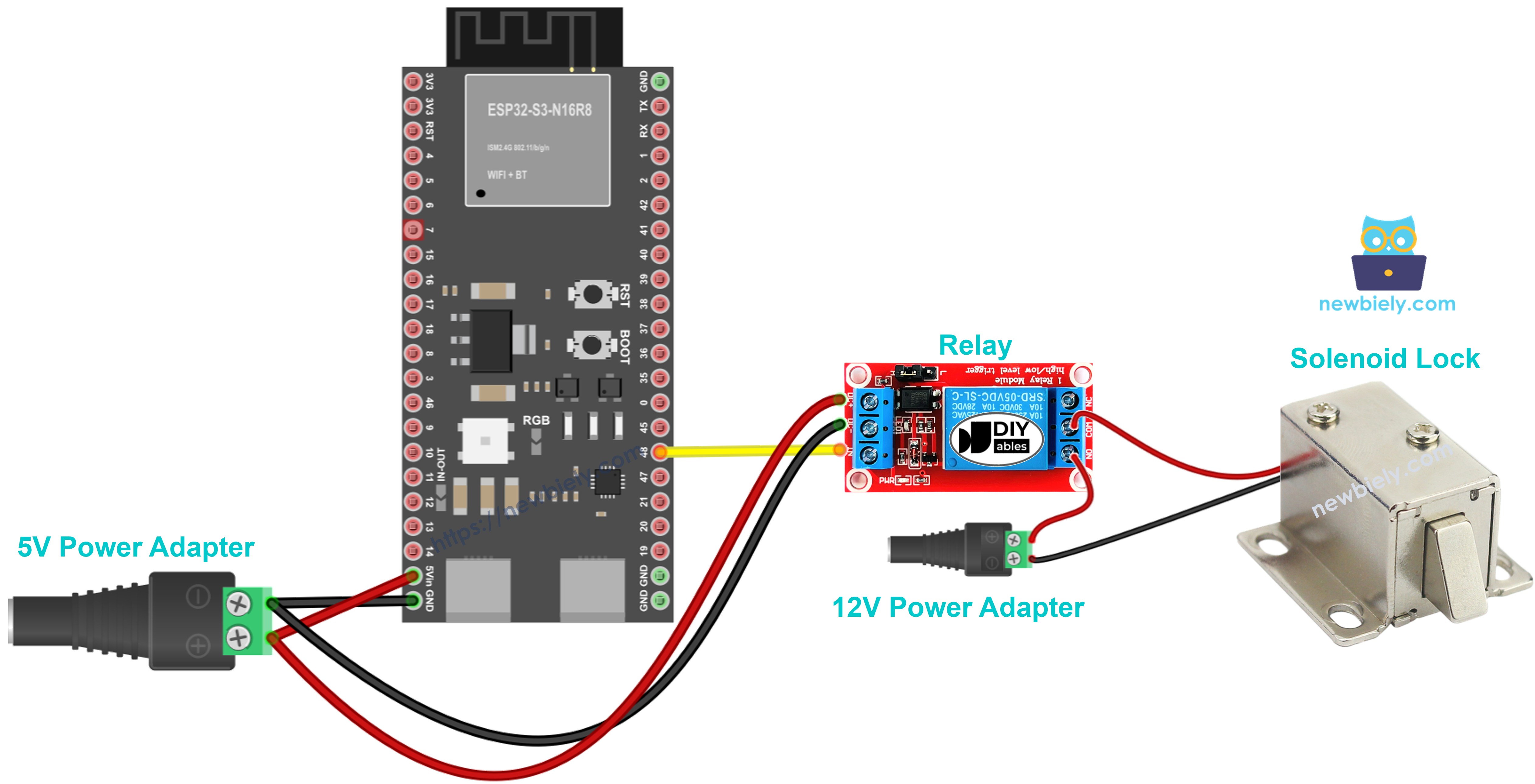 ESP32 S3 Magnetschloss Schaltplan
