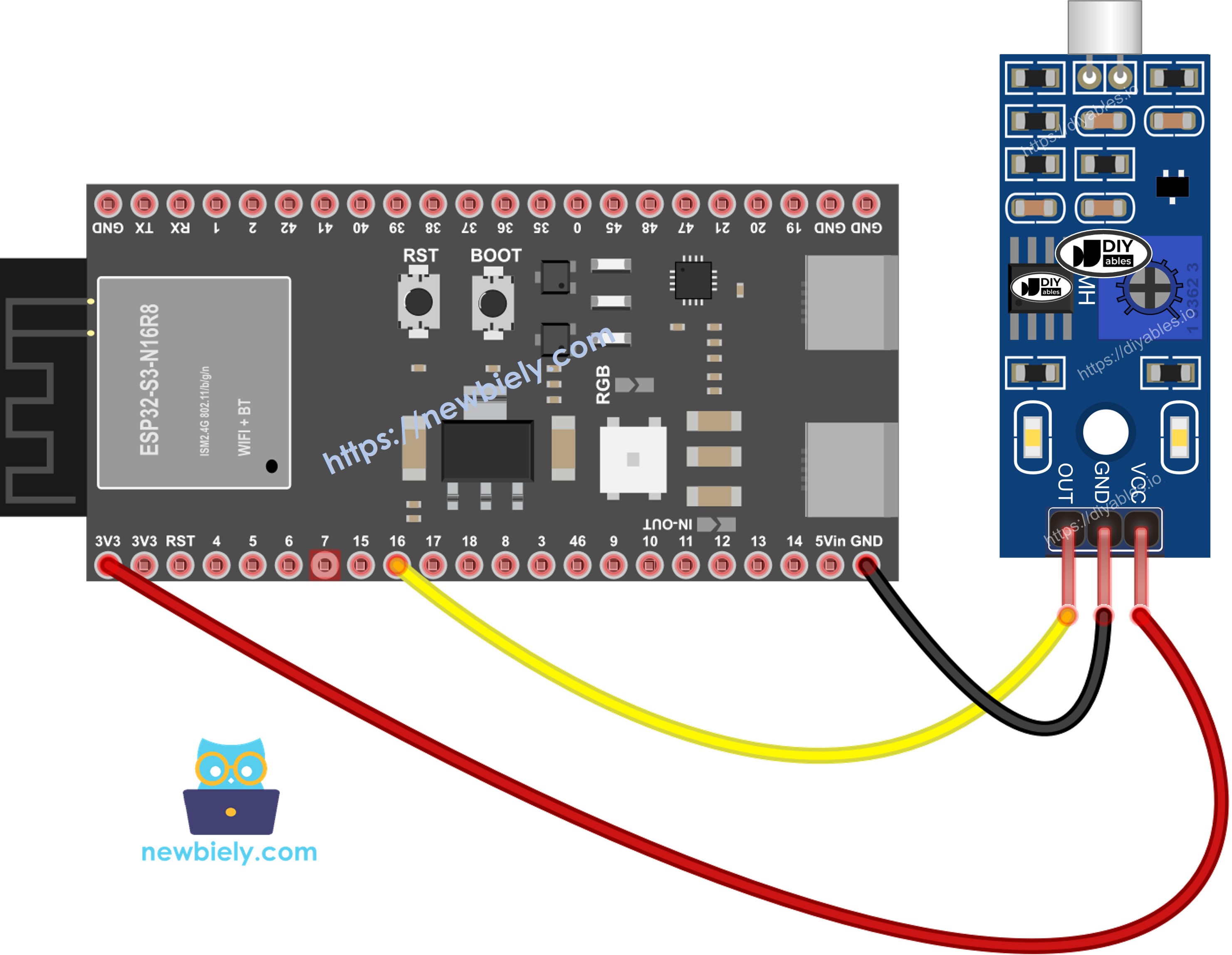 Schaltplan ESP32 S3 Schallsensor
