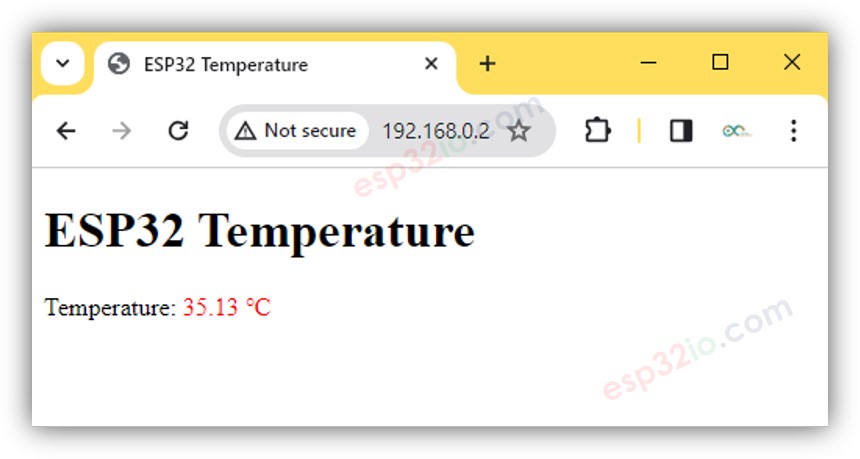 ESP32-Temperatur-Webbrowser