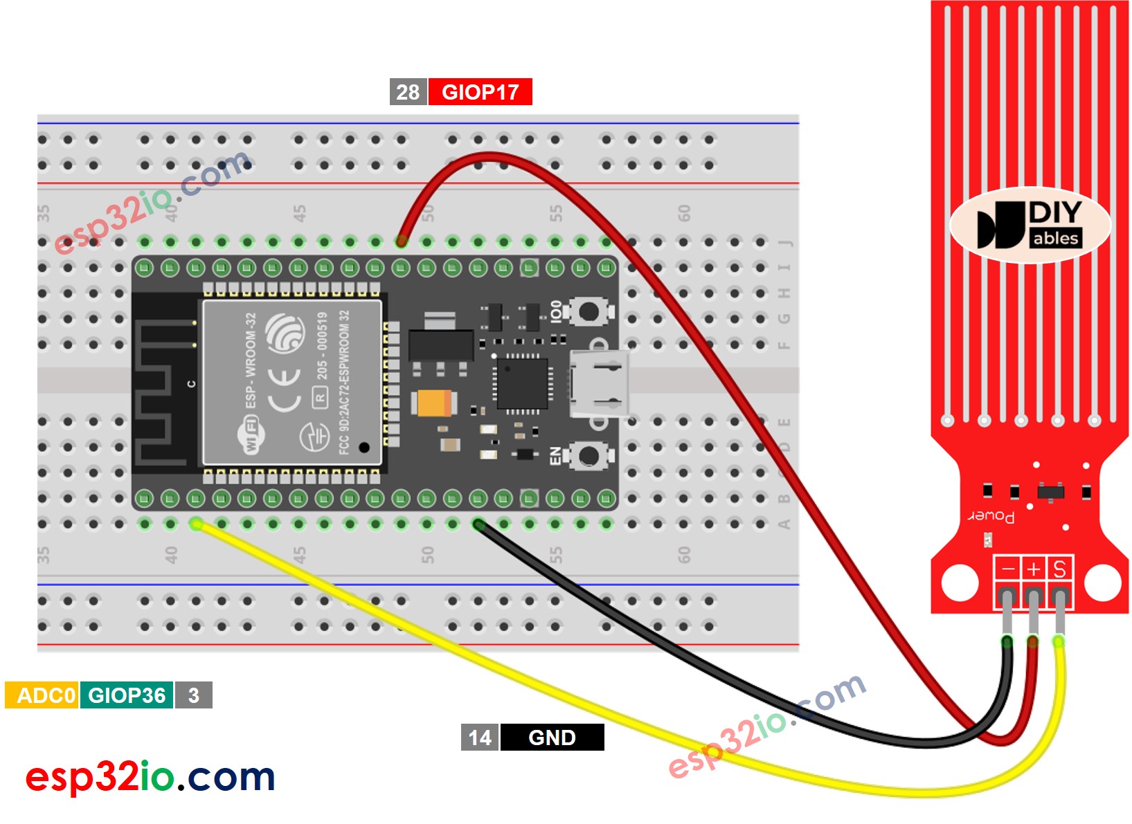 ESP32-Wassersensor-Schaltplan